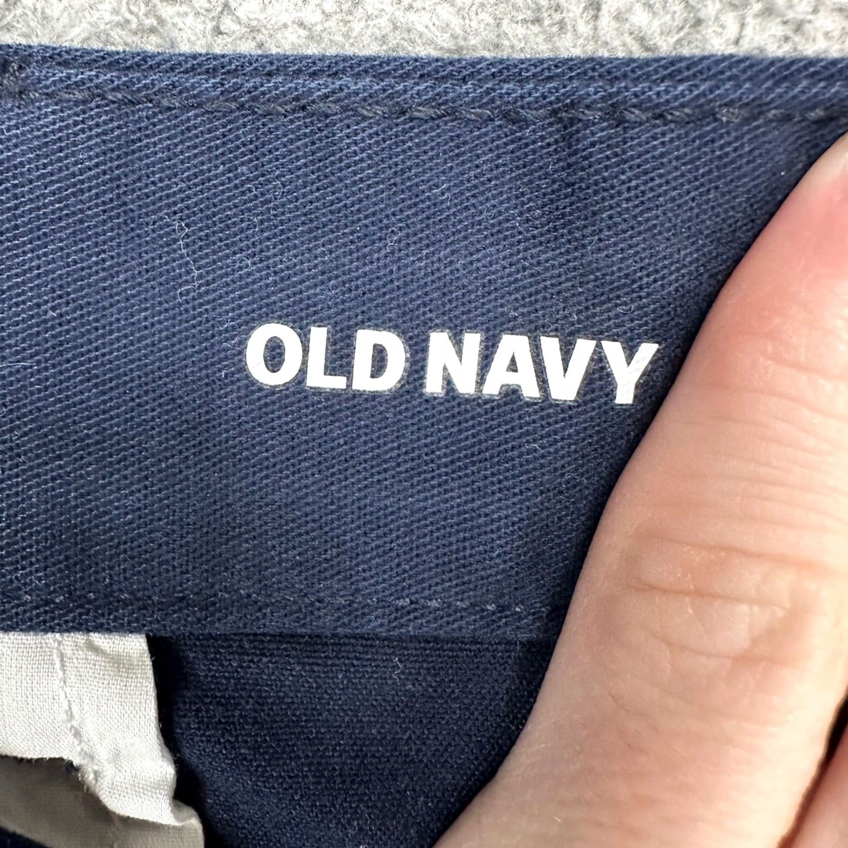 Old Navy Old Navy Mens 32 Khaki Shorts Dark Navy Blue Slim Fit Flat Front Stretch Pocket Size US 32 / EU 48 - 3 Thumbnail
