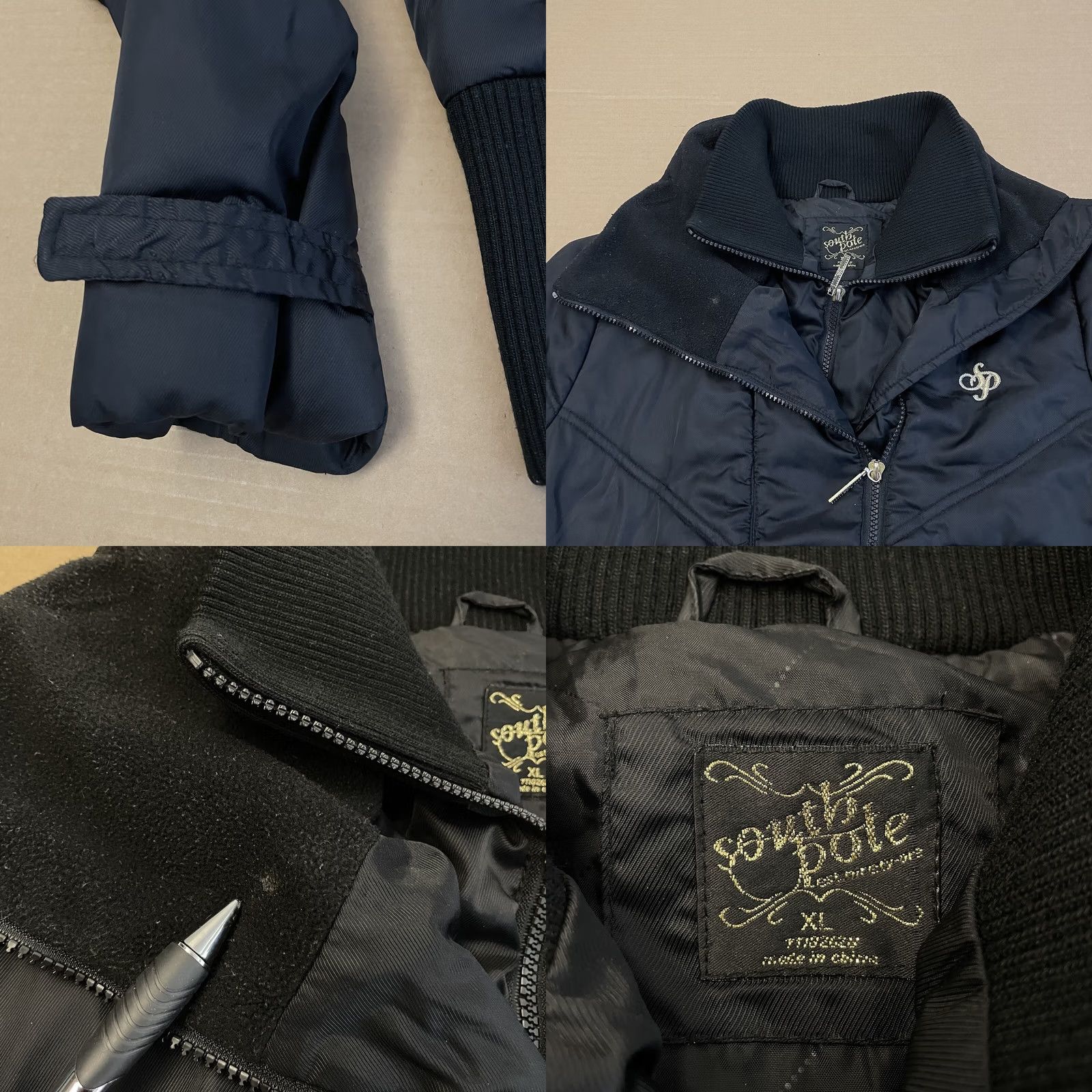Southpole VINTAGE South Pole Jacket Womens XL Black Quilted Zipper Pockets READ READ Size XL / US 12-14 / IT 48-50 - 8 Thumbnail