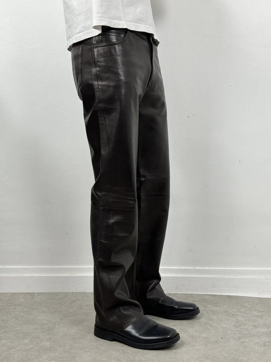 Louis Vuitton Louis Vuitton Brown Classy Lambskin Leather Pants Size US 32 / EU 48 - 4 Thumbnail