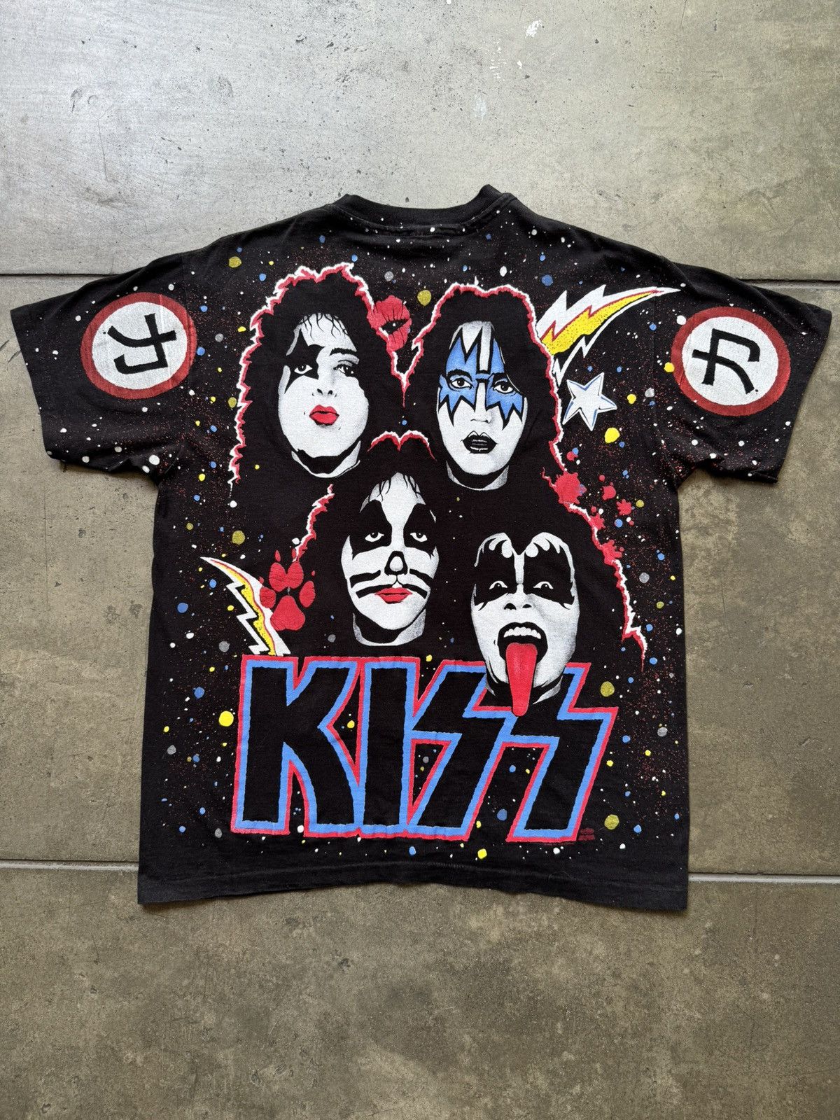 Vintage 1992 Kiss AOP Winterland All Over Print Band Tee Shirt Size US L / EU 52-54 / 3 - 2 Thumbnail