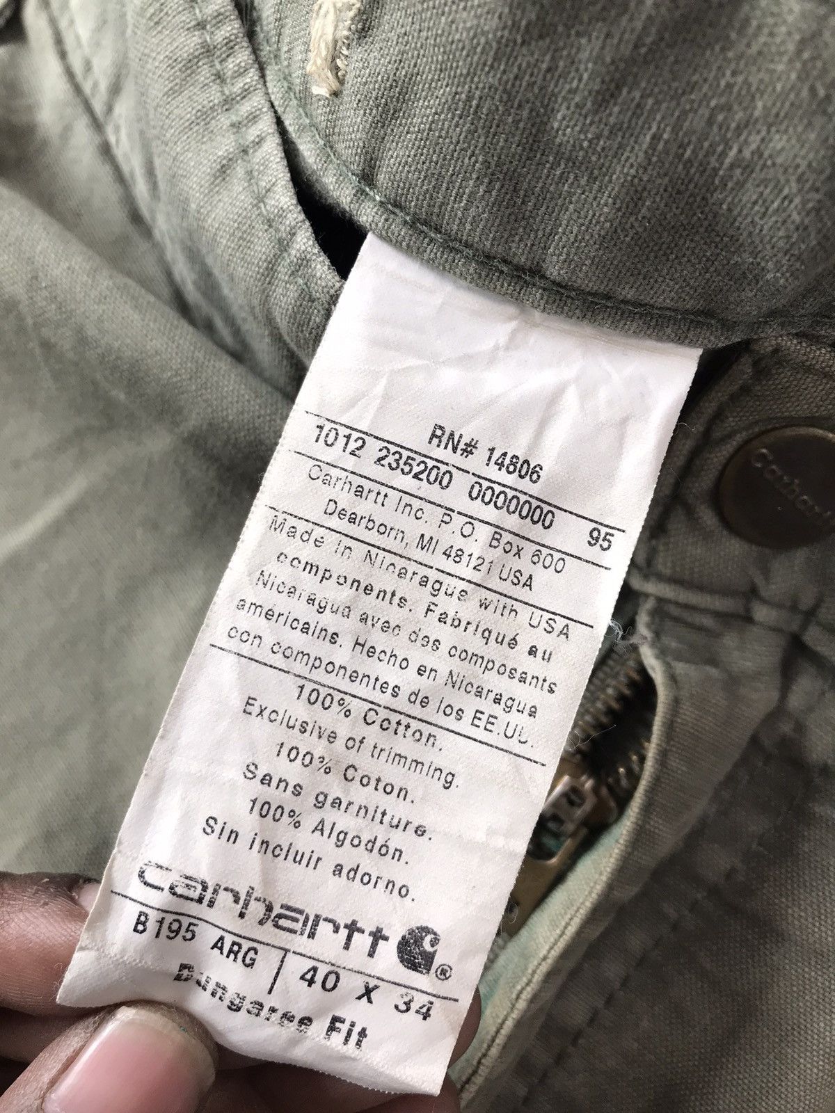 Carhartt × Vintage Vintage Carhartt B195 ARG double knee carpenter denim Size US 40 / EU 56 - 8 Thumbnail