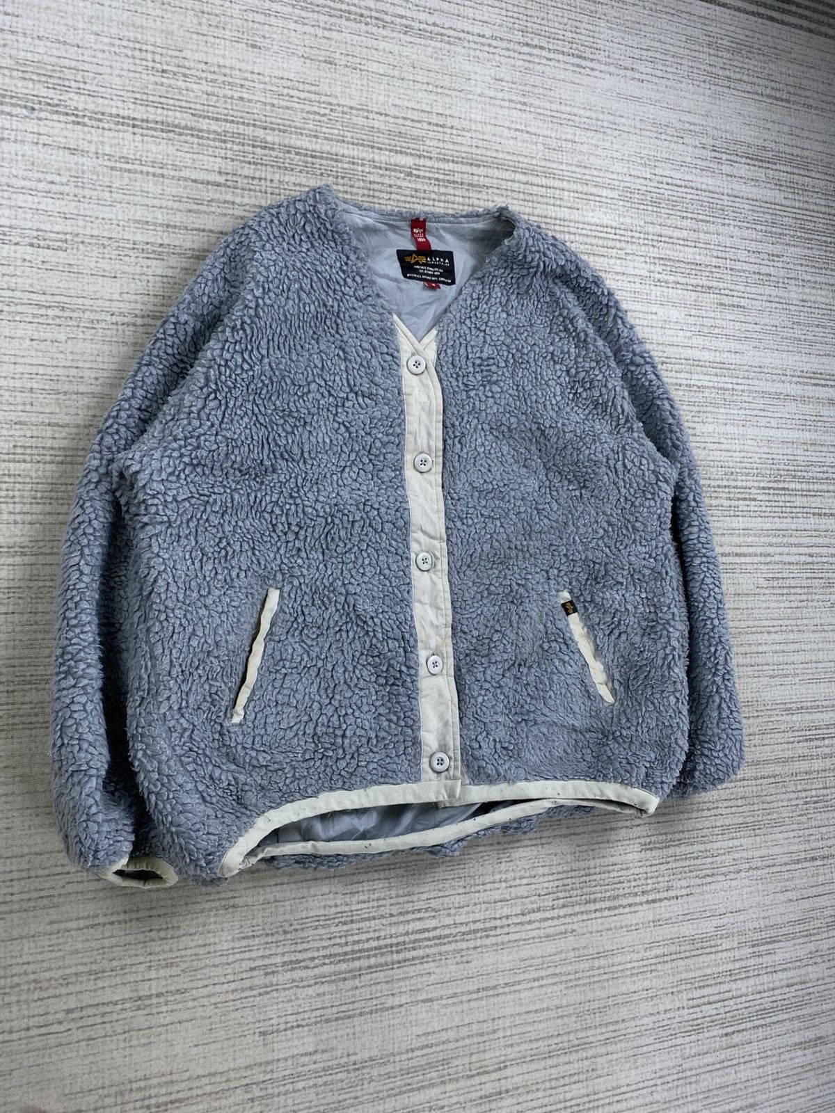 Alpha Industries 🔥Vintage Alpha Industries Button Sherpa Jacket Size US M / EU 48-50 / 2 - 3 Thumbnail