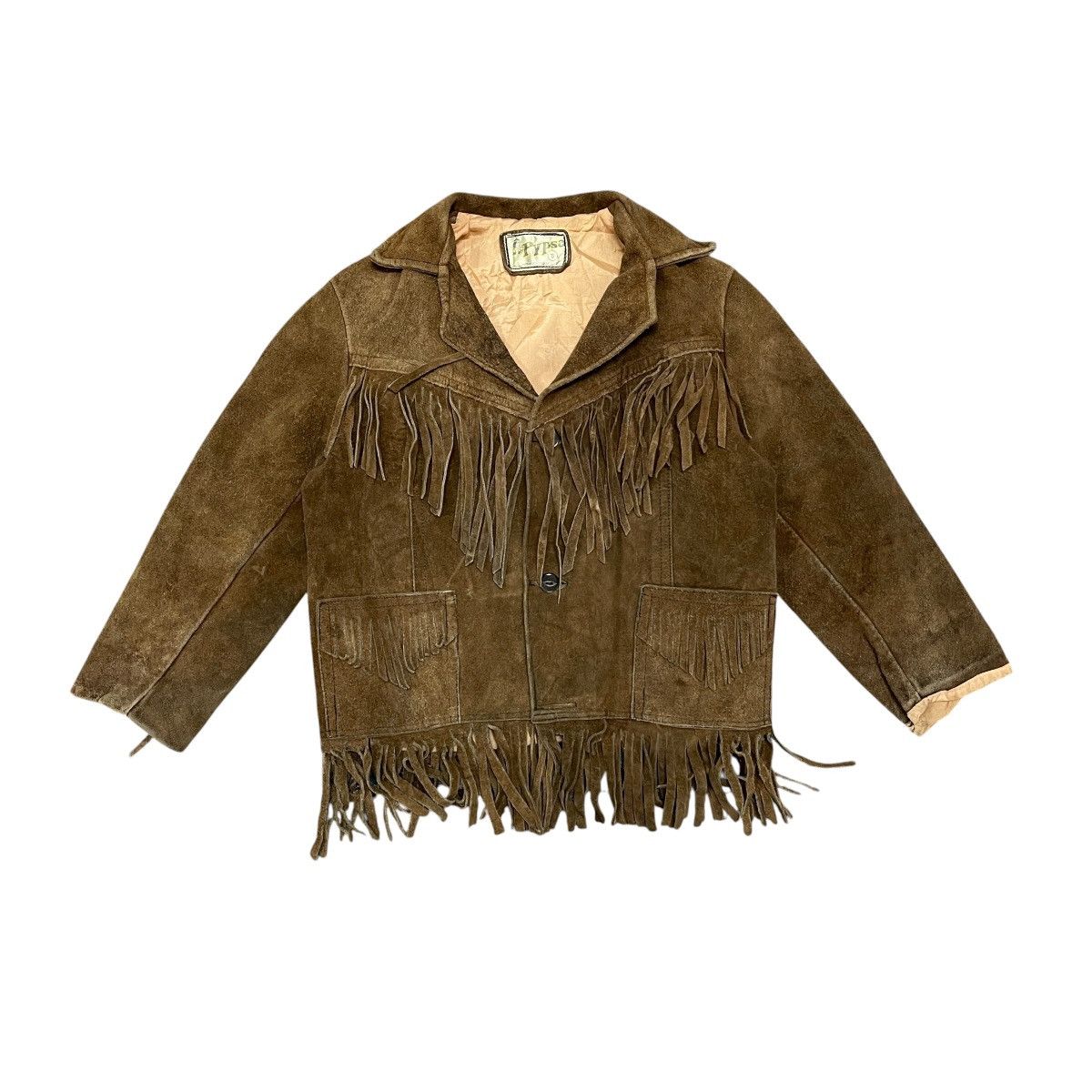 Vintage Vintage 70s Pypsa Suede Fringe Western Boho Jacket - Junior Size US XXS / EU 40 - 1 Thumbnail