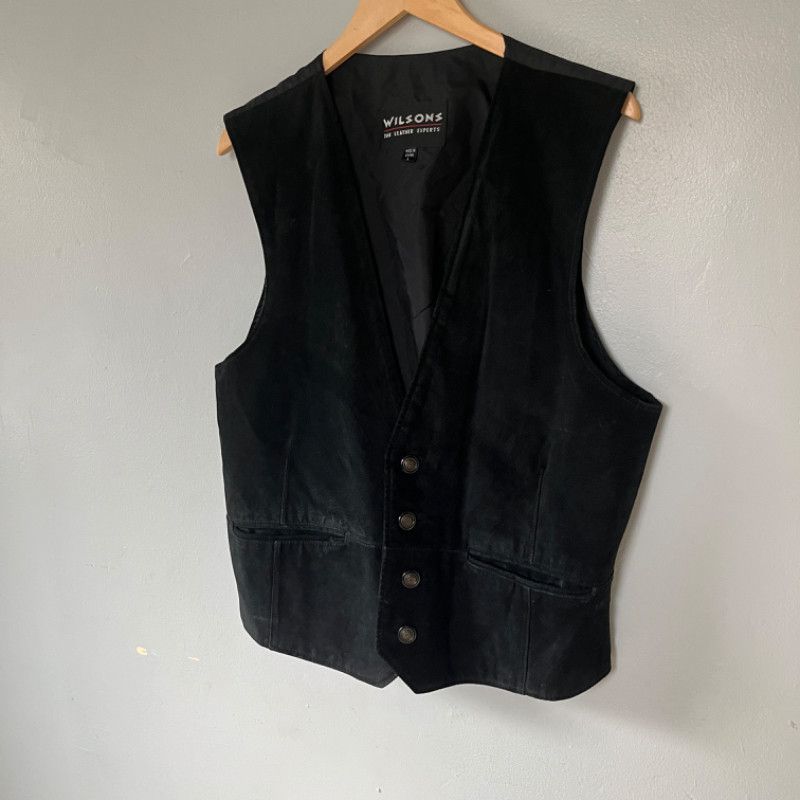 Wilson Wilsons Men's Black Suede Vest Large Size US S / EU 44-46 / 1 - 2 Thumbnail