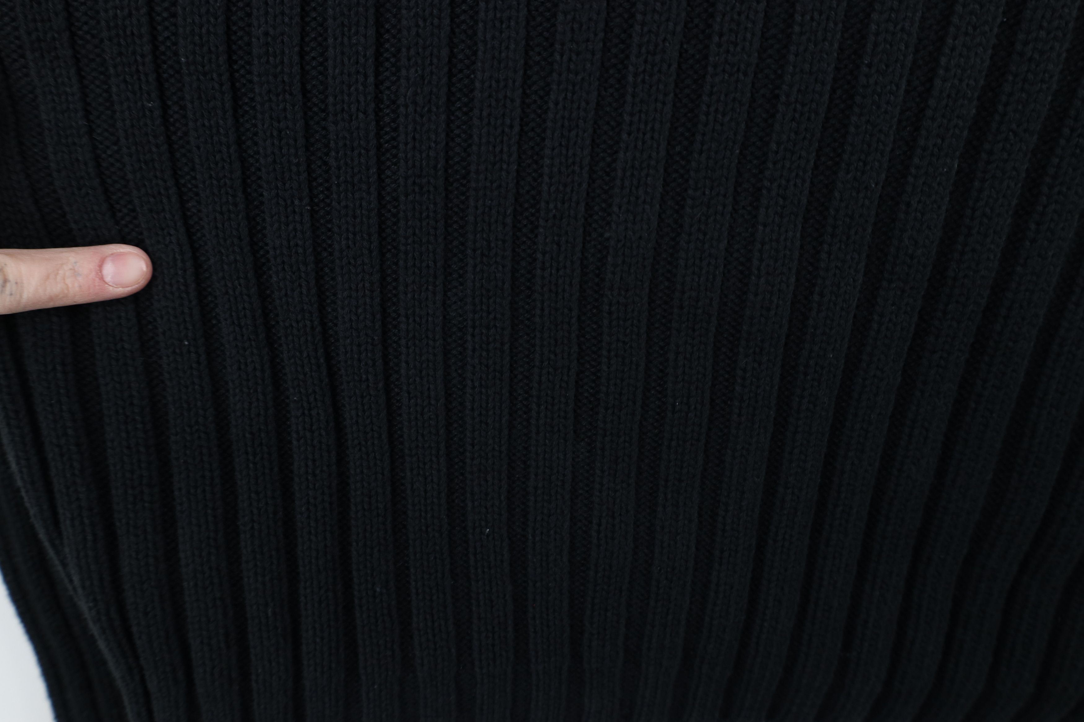 Vintage Vintage 90s Streetwear Heavyweight Ribbed Knit Sweater Black Size US XL / EU 56 / 4 - 5 Thumbnail