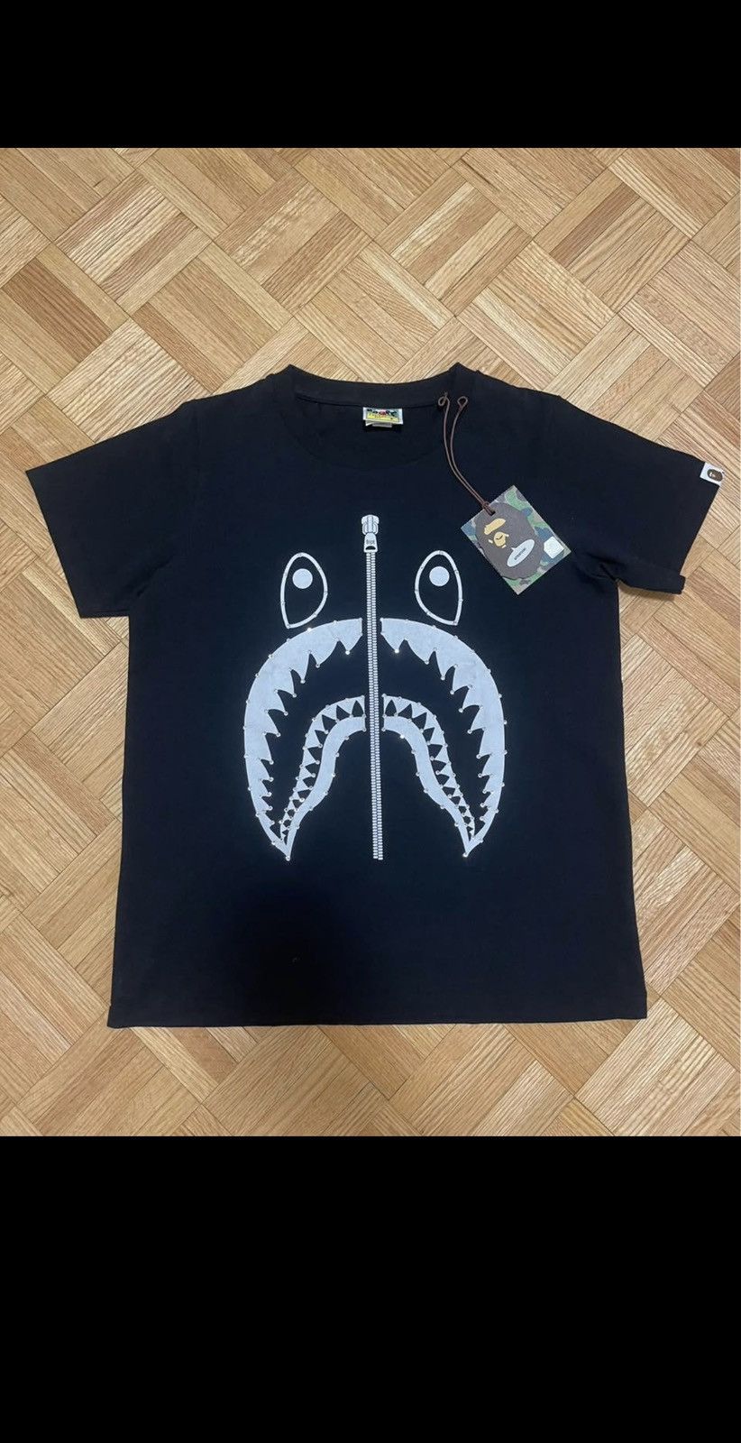 Bape x swarovski rhinestone t shirt black