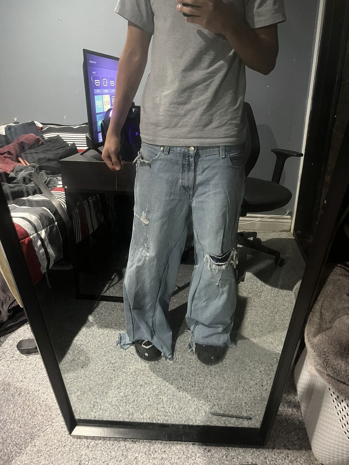 Other Vintage baggy custom flared jeans Size US 34 / EU 50 - 6 Thumbnail