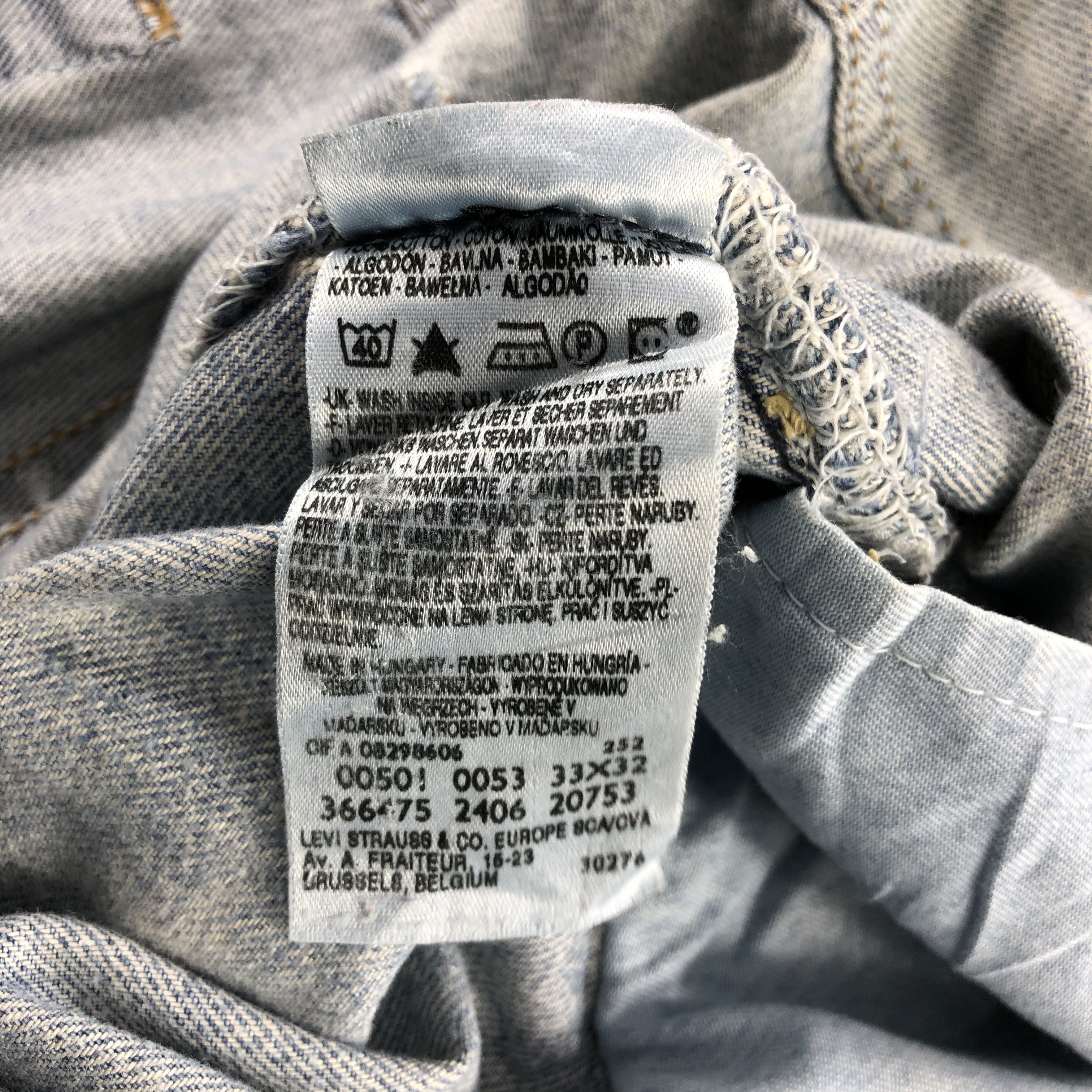 Levi's × Vintage Vintage 90s Light Wash Levis 501 Jeans-JM2343 Size US 33 - 16 Thumbnail