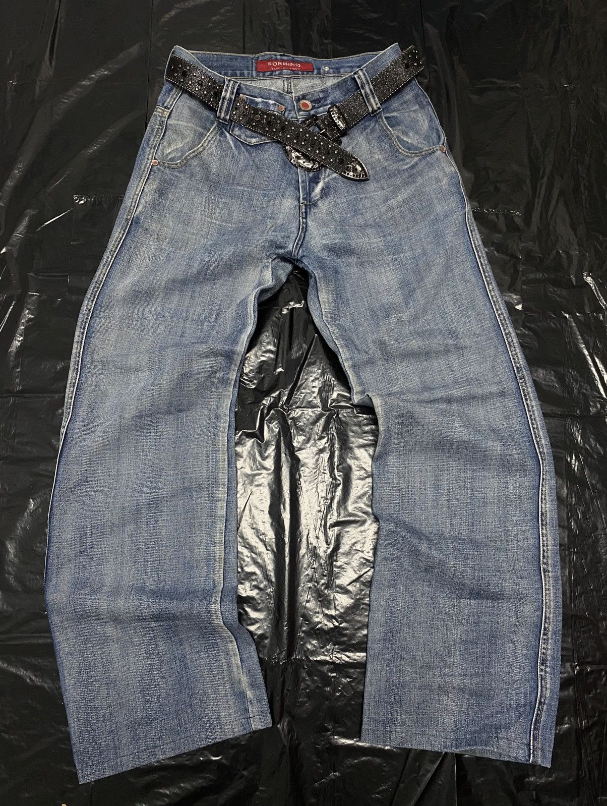Japanese Brand × Levi's × Vintage Vintage Y2K DKNYp Epmbroidered Grunge Opium Denim Jeans Size US 29 - 1 Thumbnail