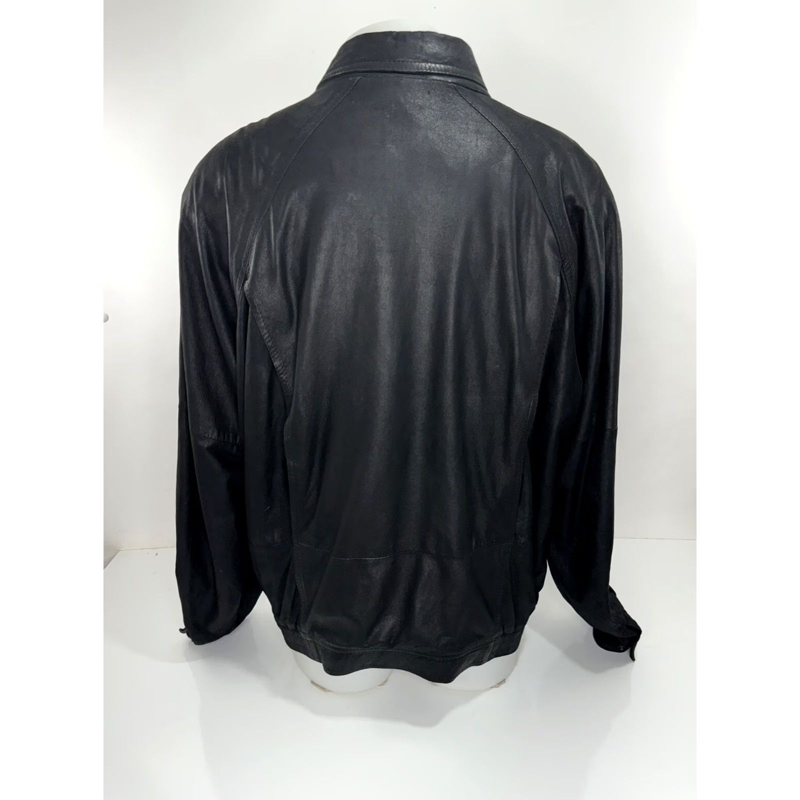 Vintage REMY Leather Full Zip Bomber Jacket Mens 46 Long Black Leather Full Zip Bomber Jacket Mens 46 Long Black Size US S / EU 44-46 / 1 - 3 Thumbnail