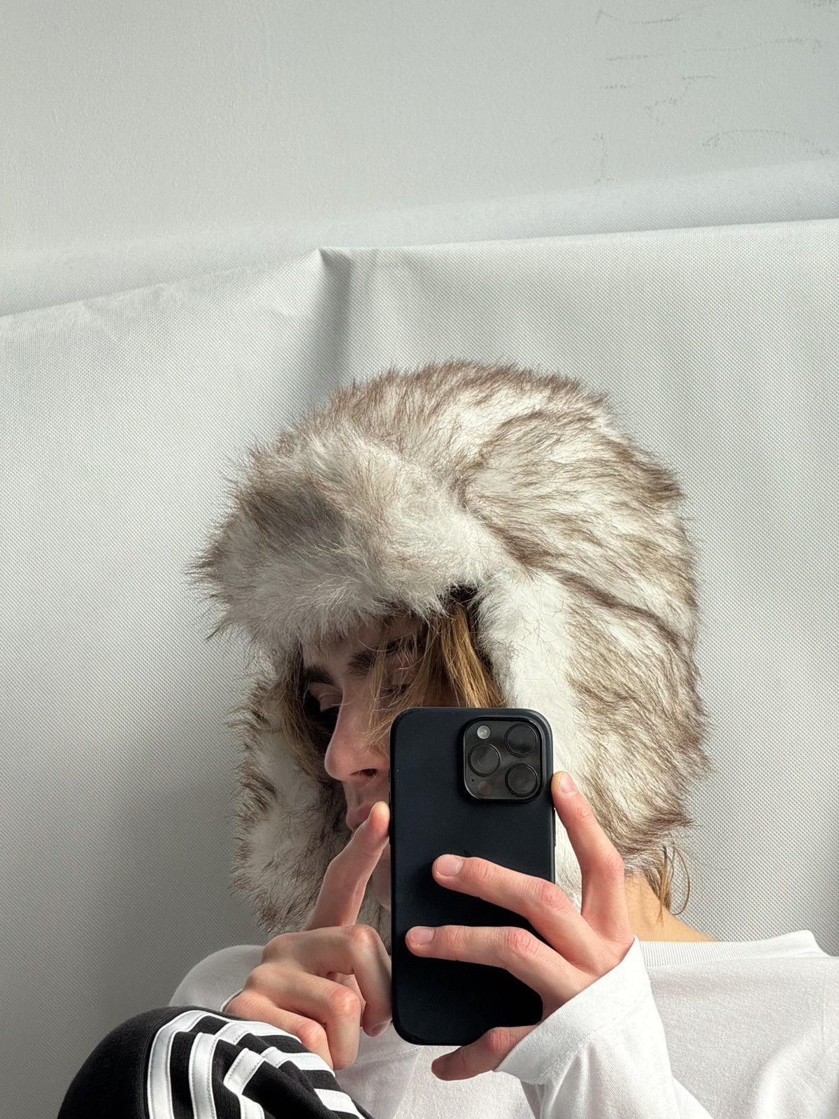 Japanese Brand Vintage fuzzy mohair japanese ushanka hat avant garde Size ONE SIZE - 2 Thumbnail