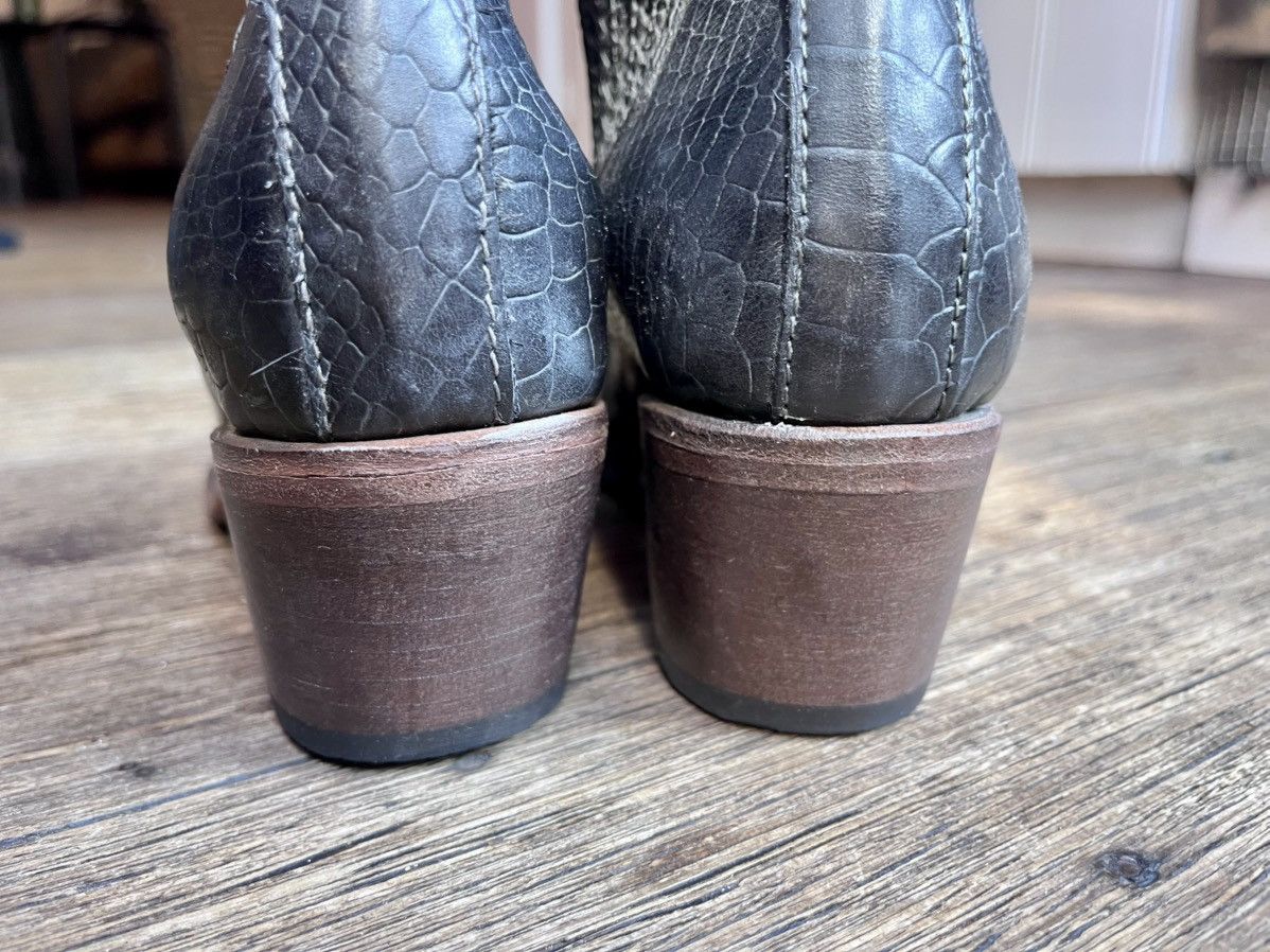 FREEBIRD Freebird by Steven Croc Embossed Western Chelsea Boots Black Size US 8.5 / IT 38.5 - 7 Thumbnail