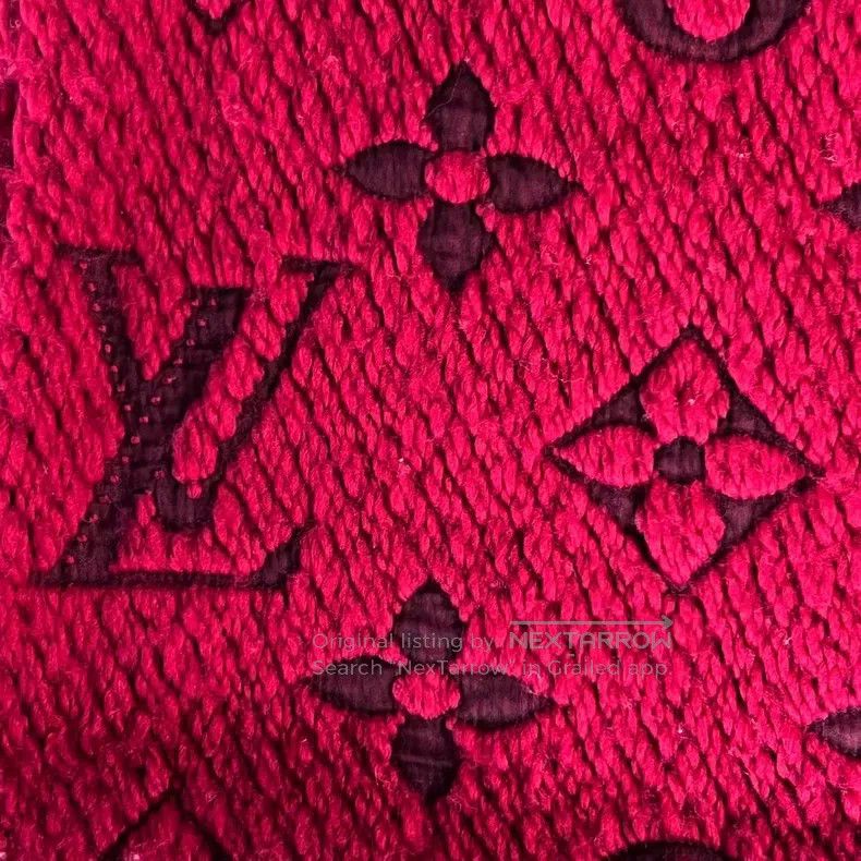 Louis Vuitton Louis Vuitton Red Wool Wool Scarf Size ONE SIZE - 4 Thumbnail