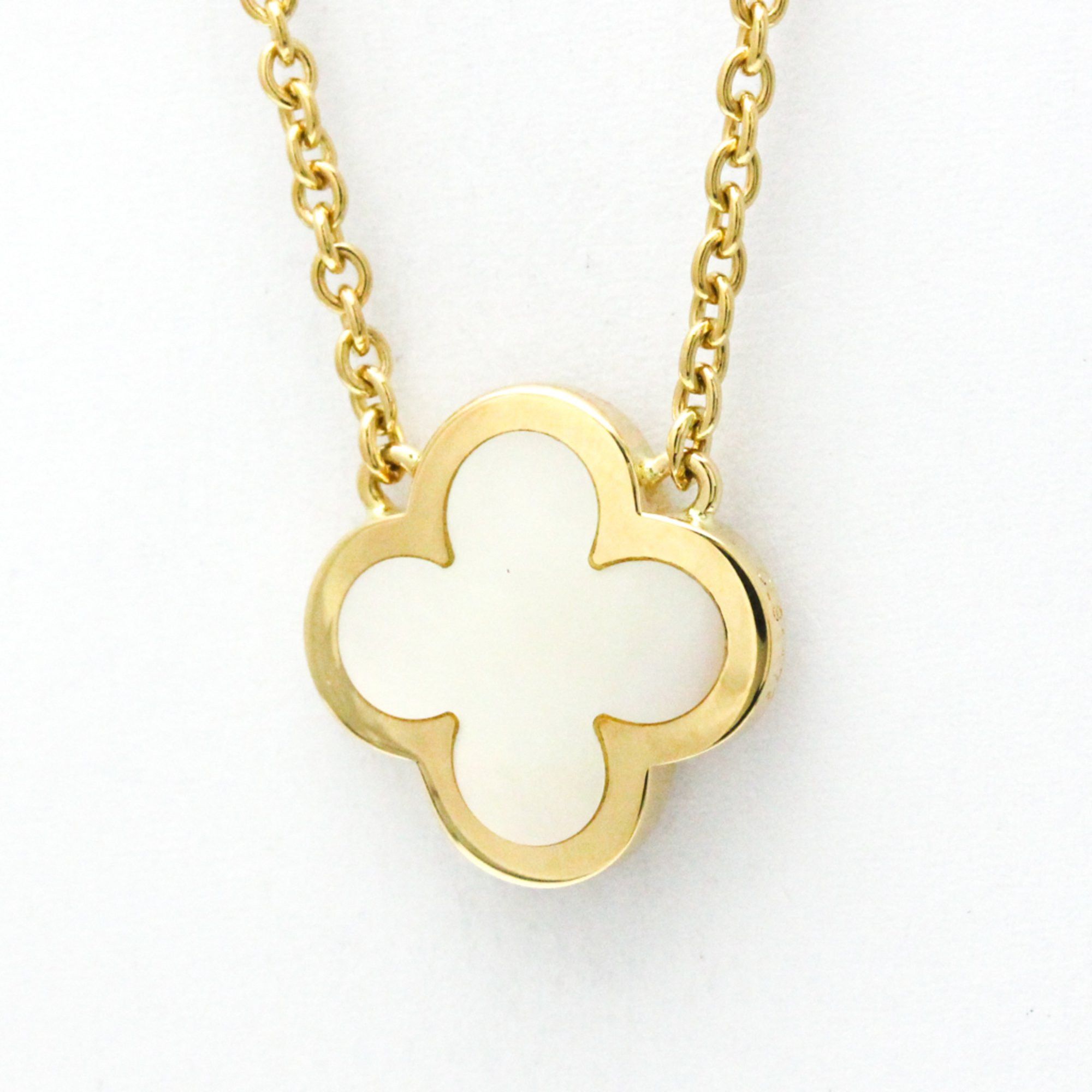 Van Cleef Arpels Pure Alhambra Necklace Yellow Gold (18K) Mother