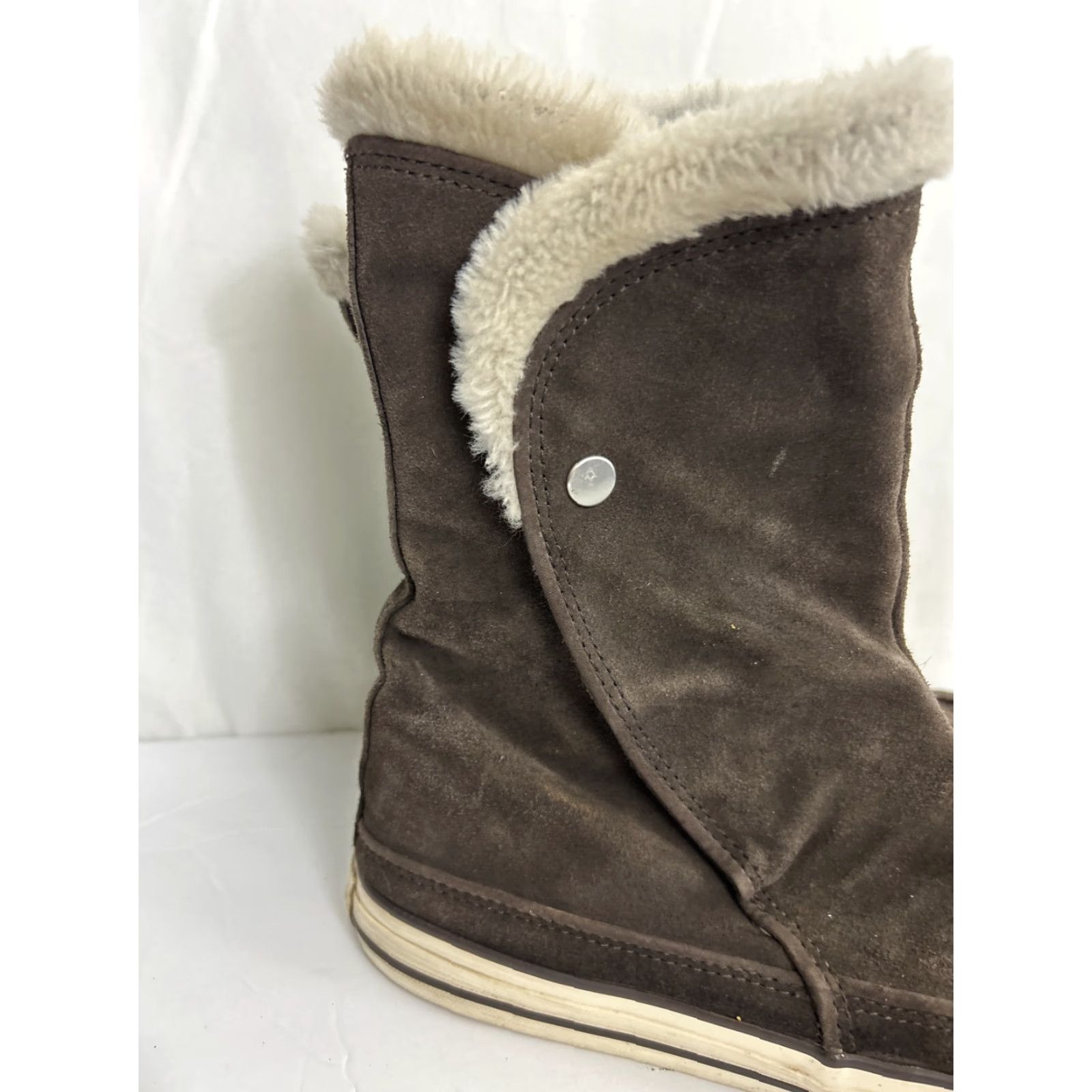Converse Converse Chuck Taylor All Star Boots Women Mid-Calf Brown Suede Leather Beverly 8.5 Size US 9 / IT 39 - 3 Thumbnail
