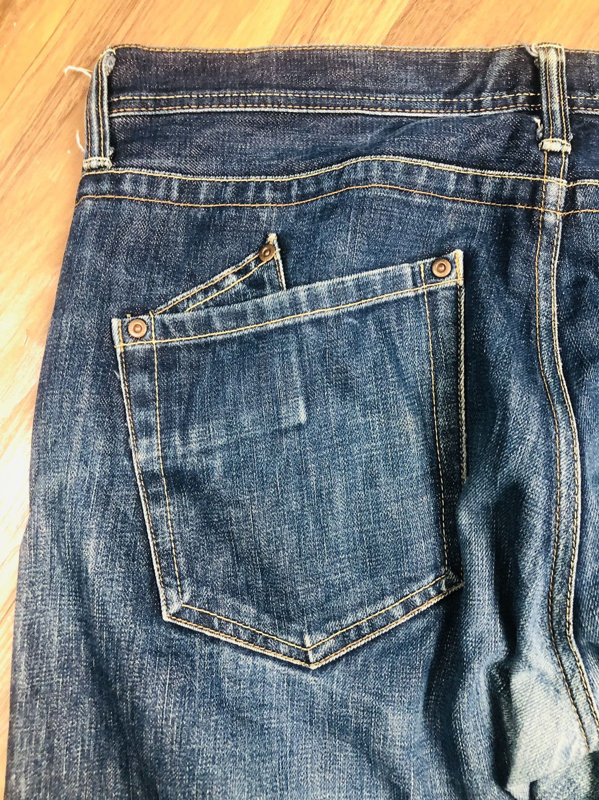 If Six Was Nine Authentic Fine Denim Distress Jeans (37) Size US 36 / EU 52 - 14 Thumbnail