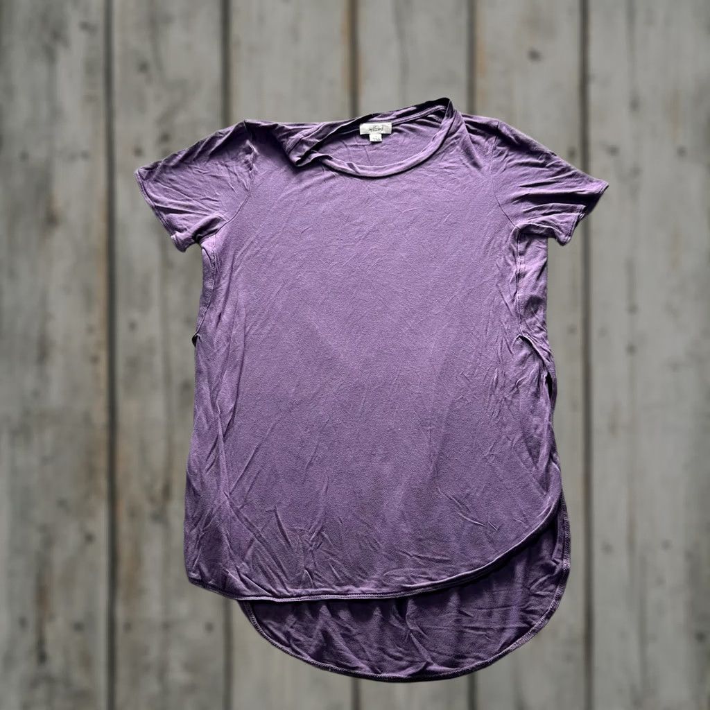 Vintage Wilfred Shirt Womens XS Purple Crewneck Short Sleeve High-Low Hem Tunic Top Longline Soft Jersey Casual Size XS / US 0-2 / IT 36-38 - 1 Thumbnail