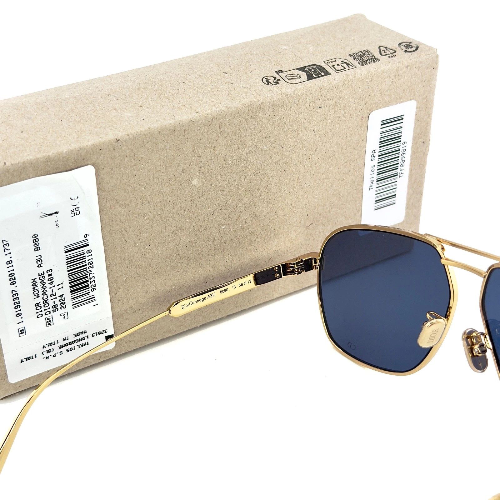 Christian Dior Monsieur CHRISTIAN DIOR Gold Metal Cannage A3U CD40184U DIORCANNAGE Size ONE SIZE - 7 Thumbnail