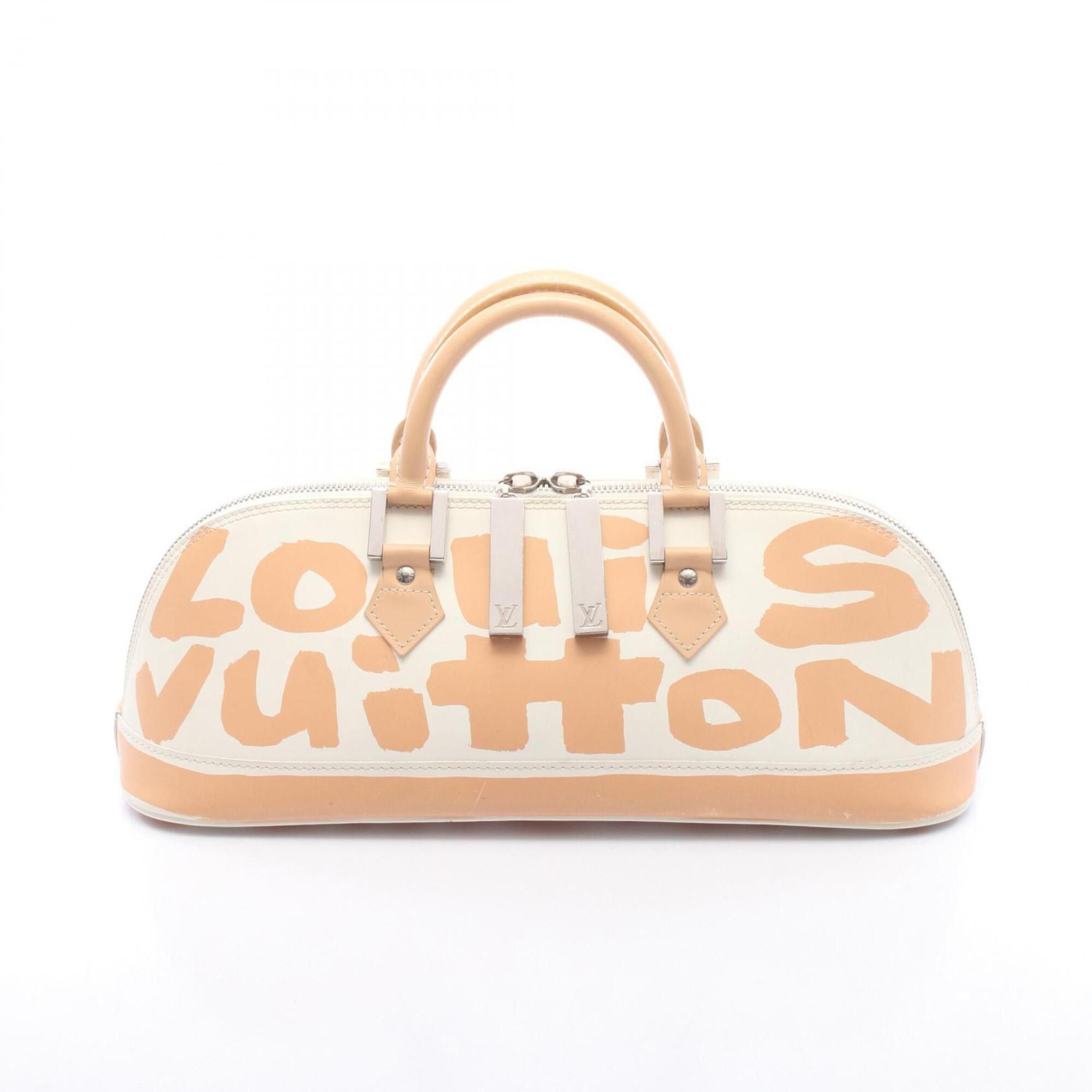 Louis Vuitton Louis Vuitton Alma Horizontal Monogram Graffiti Handbag, Leather, Women's, White/Beige, M92176 Size ONE SIZE - 1 Thumbnail