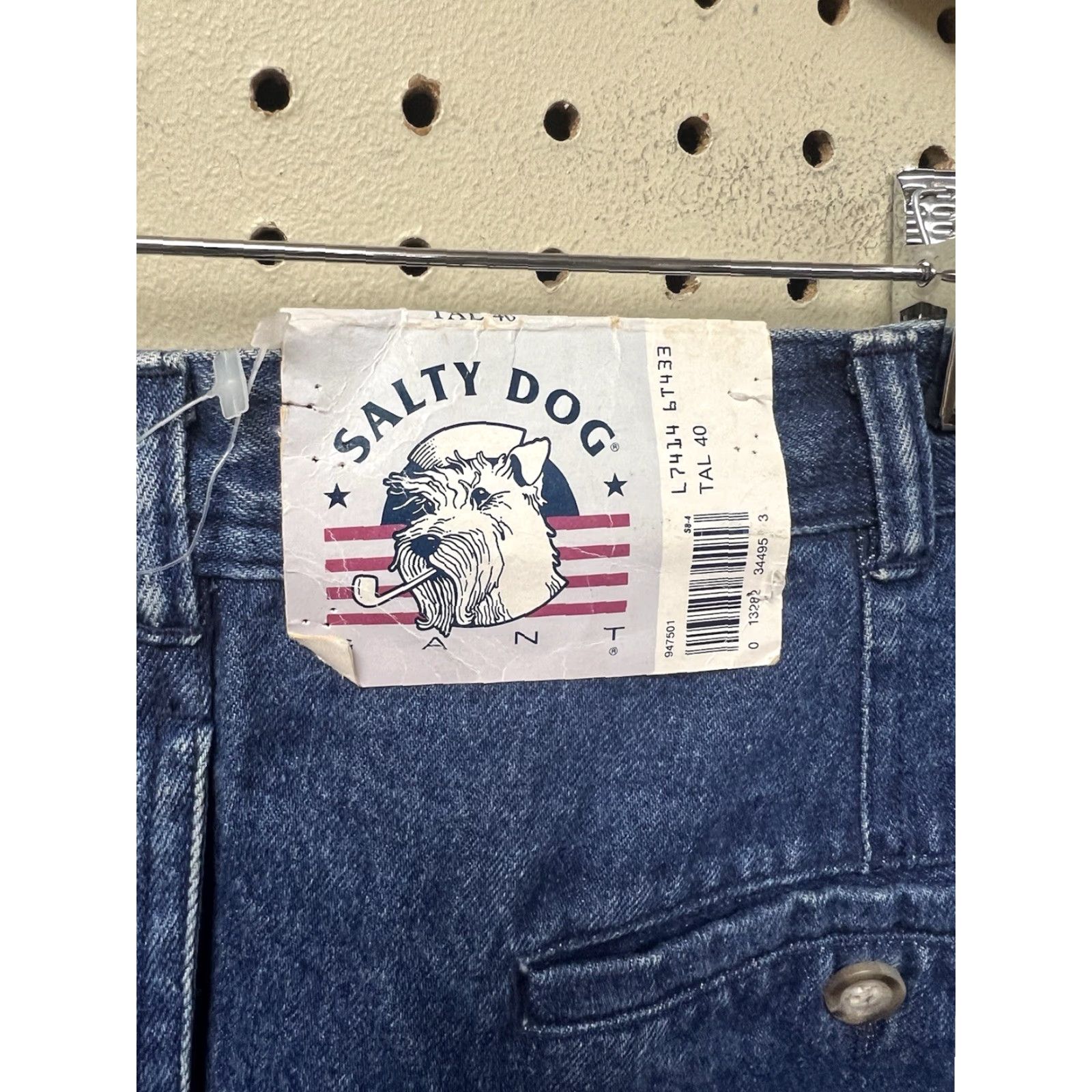 Gant VINTAGE Salty Dog Pants Chino Pleated Blue Denim 40x42 Adult Regular Tapered None Mens Size US 40 / EU 56 - 2 Thumbnail