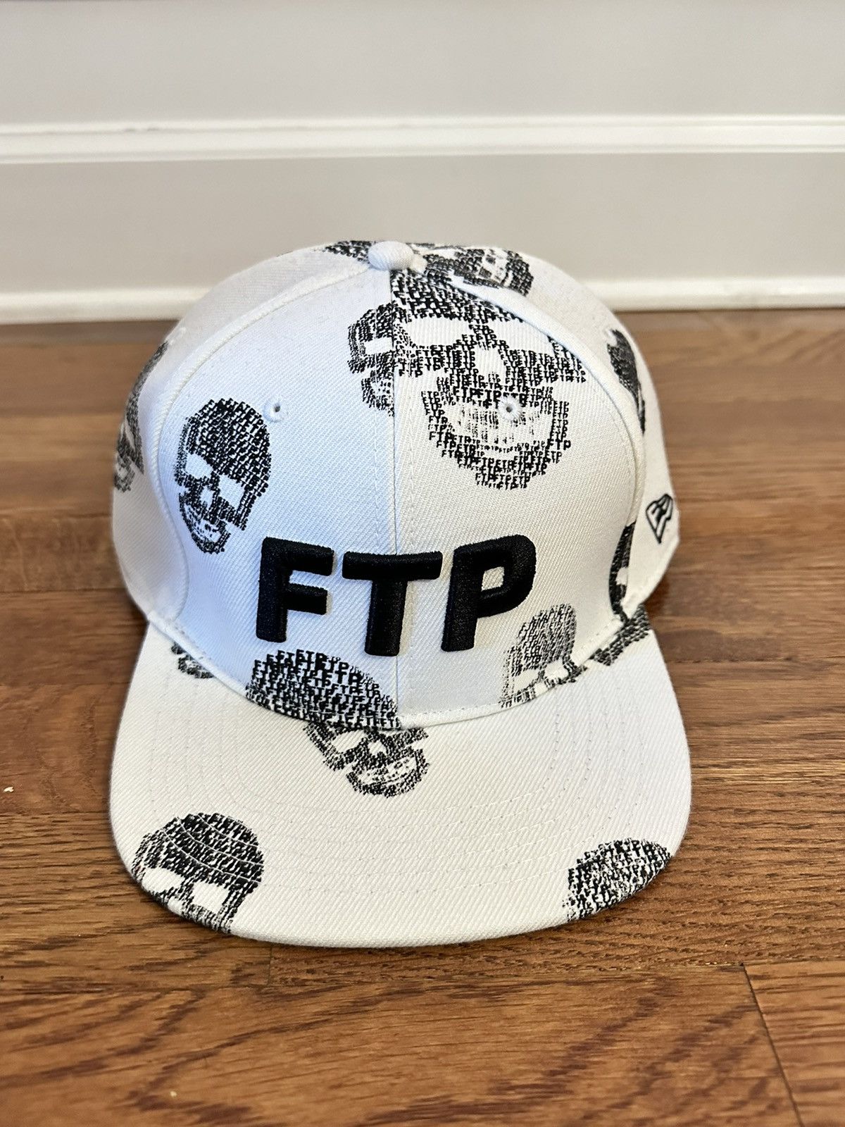 Fuck The Population FTP Skull Fitted Hat White Size 8 Size ONE SIZE - 3 Thumbnail