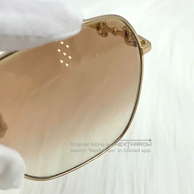 Gucci Gucci Gradient brown square horse buckle sunglasses Size ONE SIZE - 9 Thumbnail