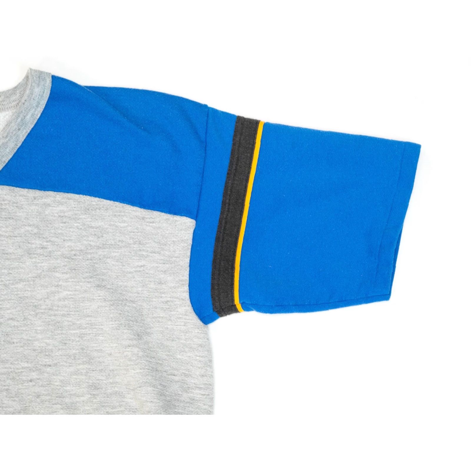 Russell Athletic VINTAGE Russell Athletic Short Sleeve Sweatshirt Men L Gray Blue 80s Gym Top Crew Neck Pullover Logo US Made True Vintage Mens Size US L / EU 52-54 / 3 - 5 Thumbnail