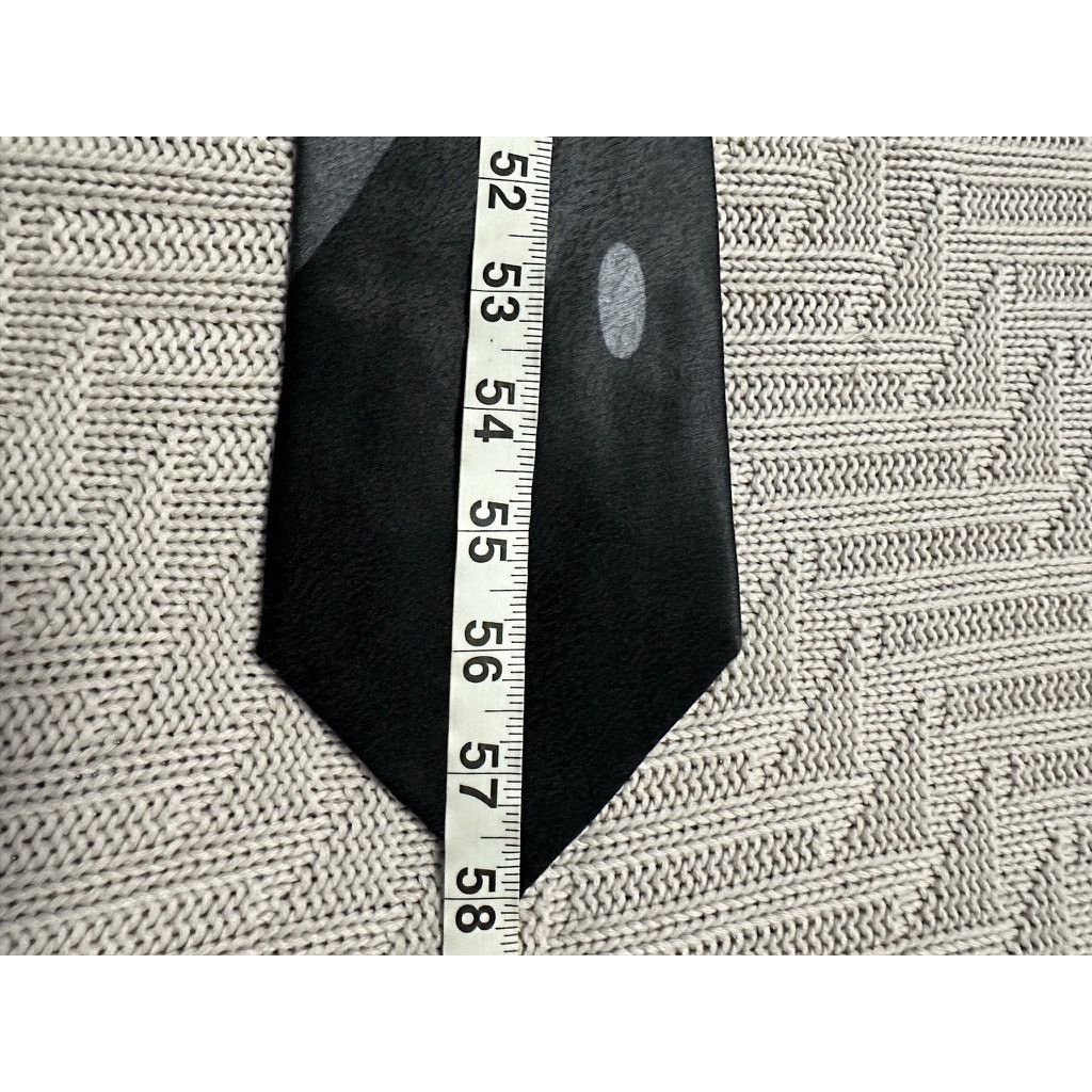 Pierre Cardin Vintage 80s Pierre Cardin silver and black abstract silk tie Size ONE SIZE - 4 Thumbnail