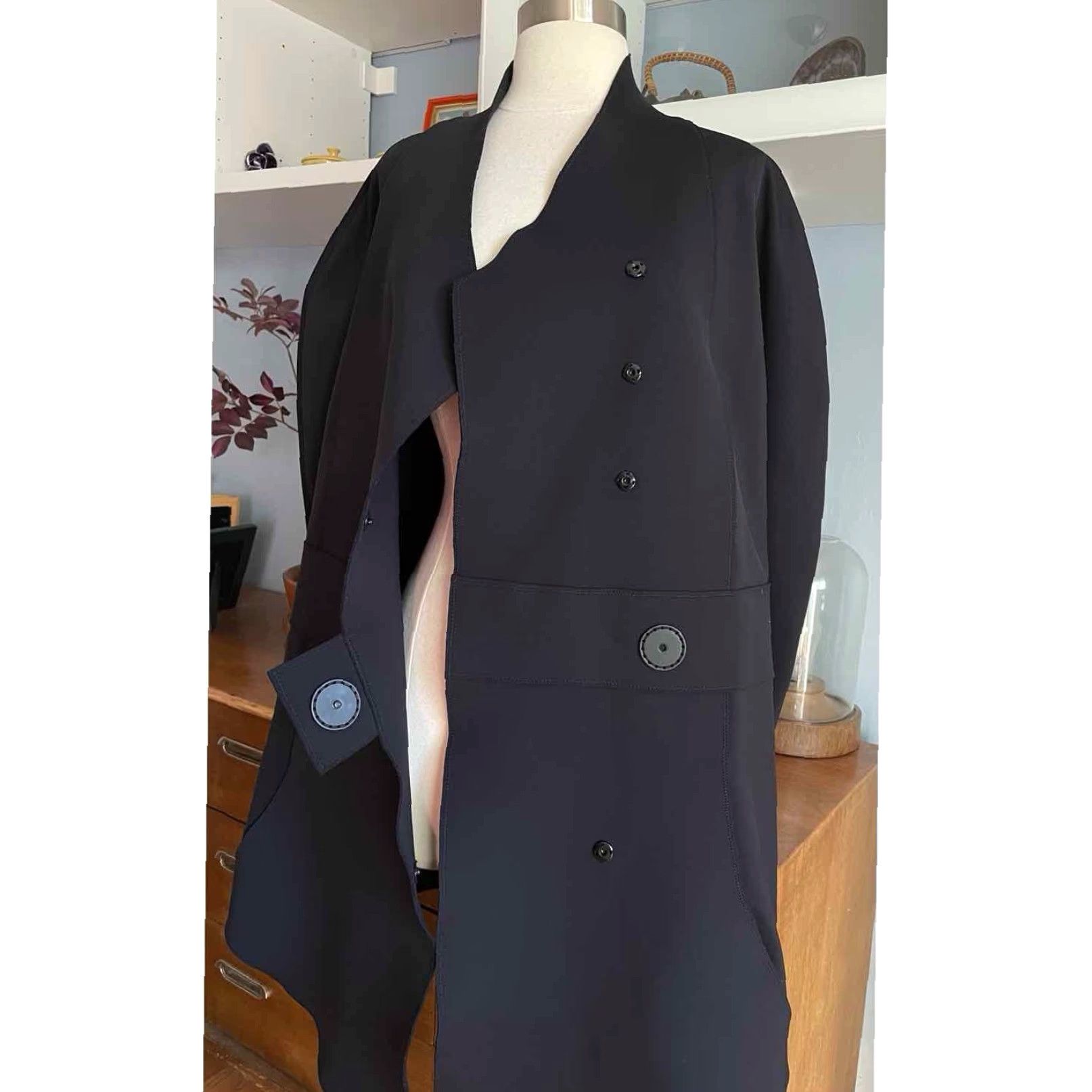 Vintage Marie Saint Pierre Scuba Jacket Black XL Womens Regular Jacket Size XL / US 12-14 / IT 48-50 - 4 Thumbnail