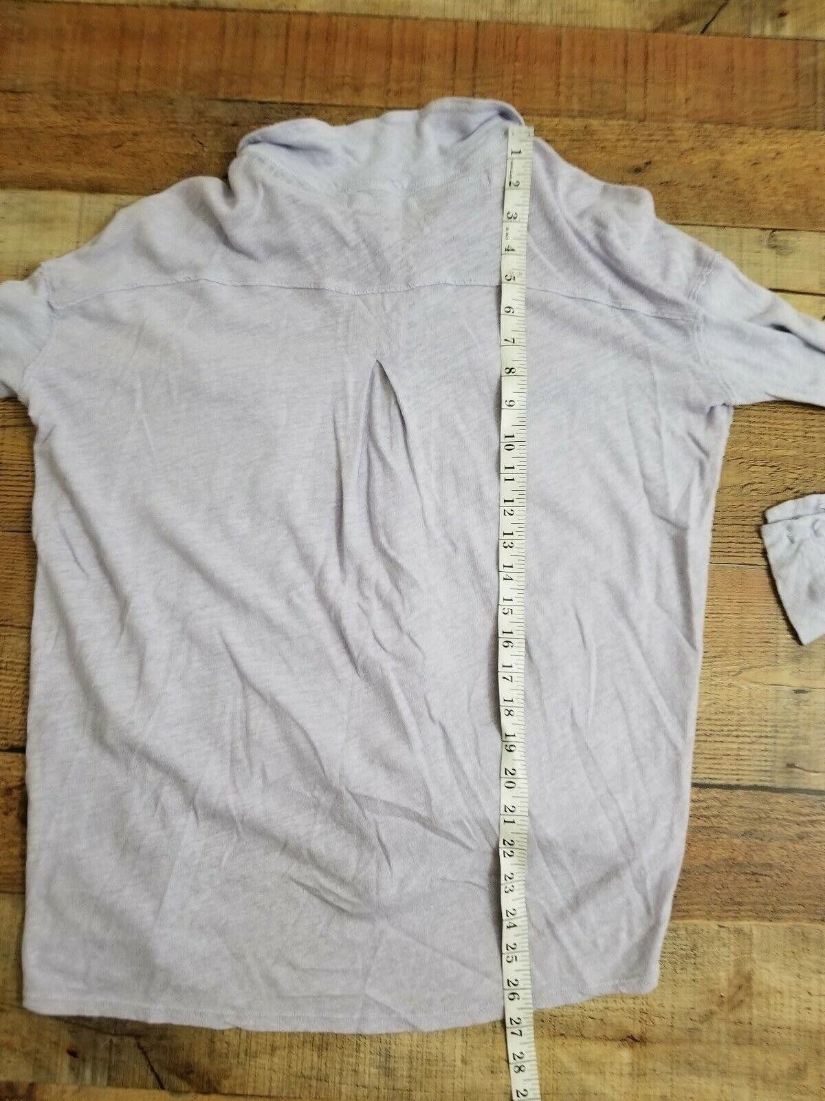 Designer We The Free Top Size Small Lavender Purple Button Down Linen Size S / US 4 / IT 40 - 4 Thumbnail