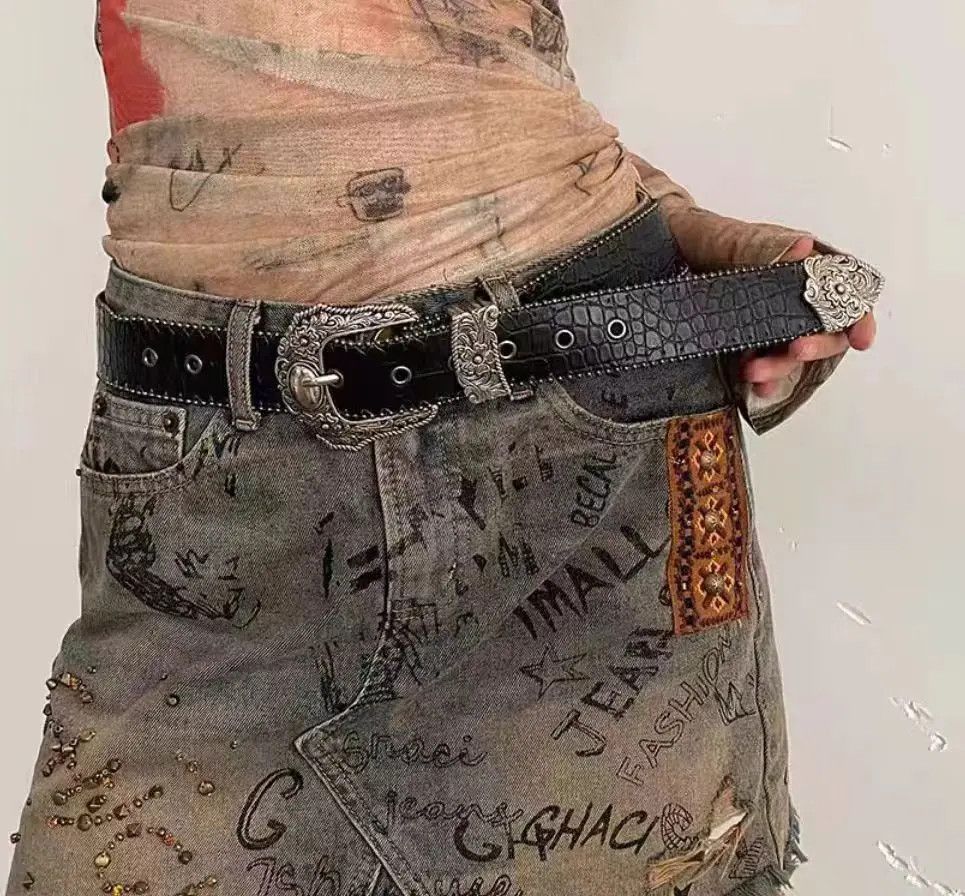 Designer × Vintage y2k vintage street hip hop punk belt Size ONE SIZE - 2 Thumbnail
