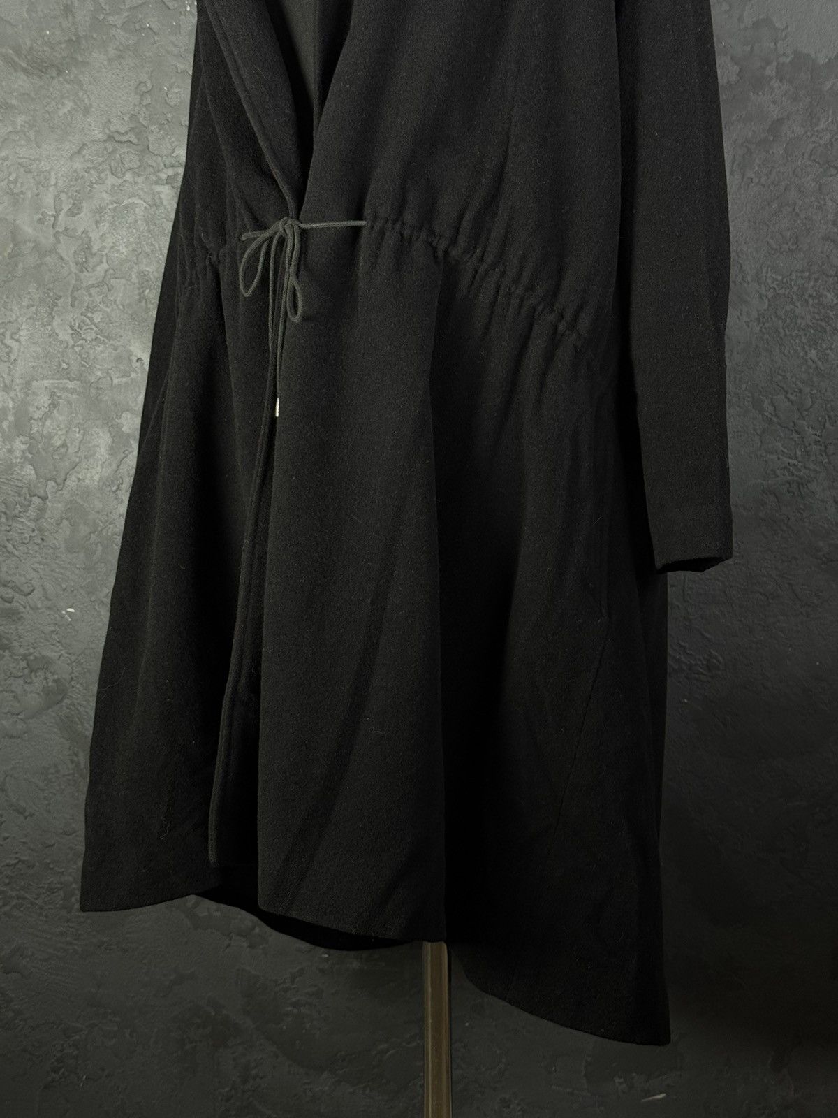 Ann Demeulemeester Ann Demeulemeester Black 100% Wool Oversized Coat Cardigan Size XS / US 0-2 / IT 36-38 - 4 Thumbnail