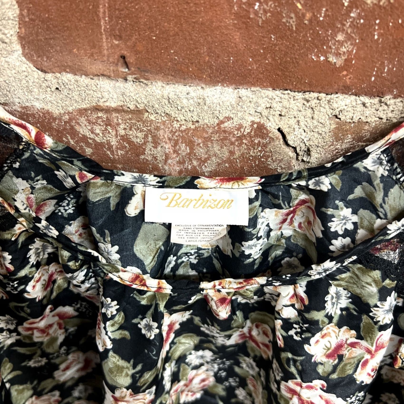 Vintage VINTAGE Barbizon Nightgown Slip Chemise Floral Womens Large T27 Size ONE SIZE - 2 Thumbnail