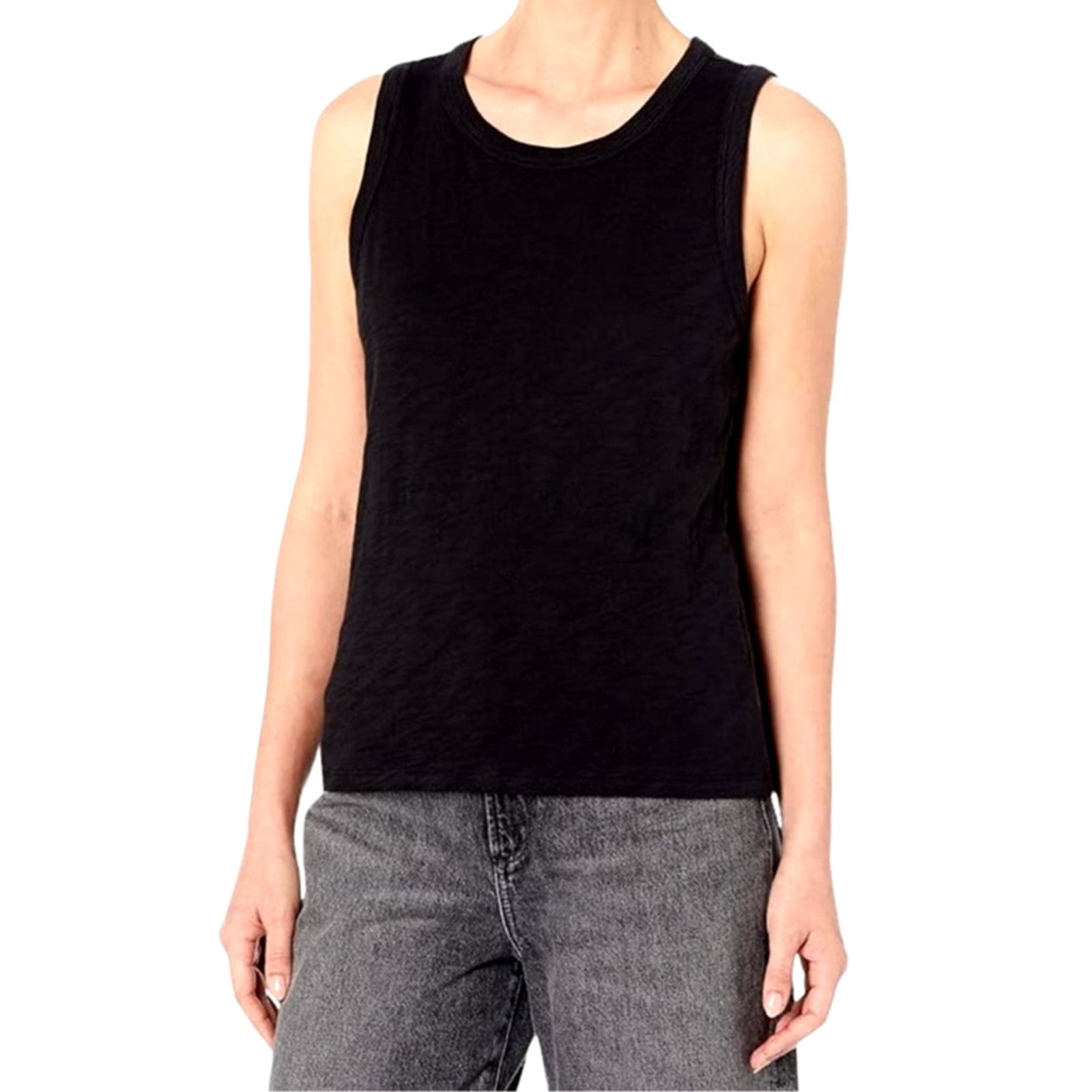 Comune Comune Small Malibu Black Scoop Neck Lightweight Tank Top Size S / US 4 / IT 40 - 1 Thumbnail