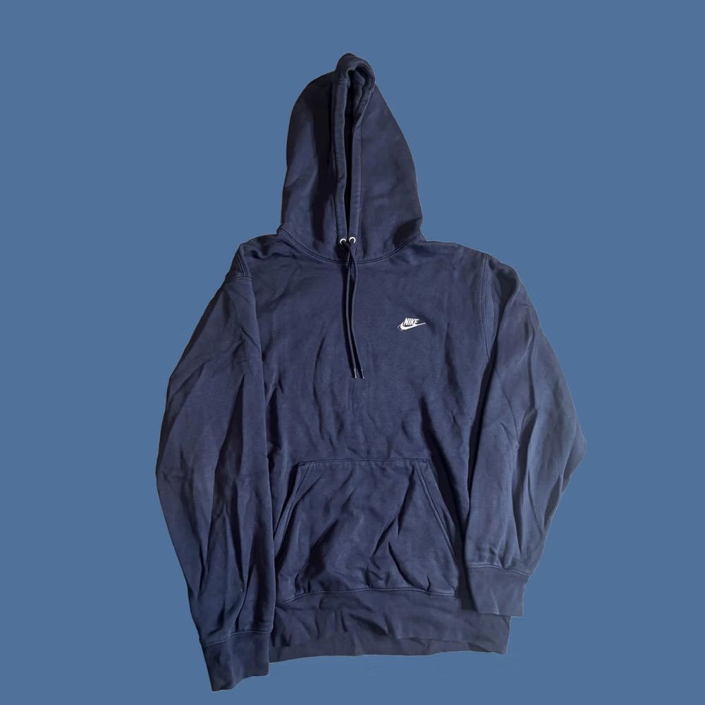 Nike Nike Hoodie Mens Large Blue Pullover Fleece Embroidered Swoosh Logo Sweatshirt Size US L / EU 52-54 / 3 - 1 Thumbnail