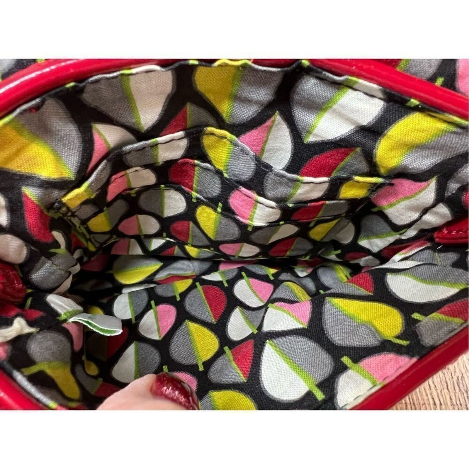 Vera Bradley Vera Bradley Tango Red Microfiber Chain Crossbody Handbag Size ONE SIZE - 9 Thumbnail