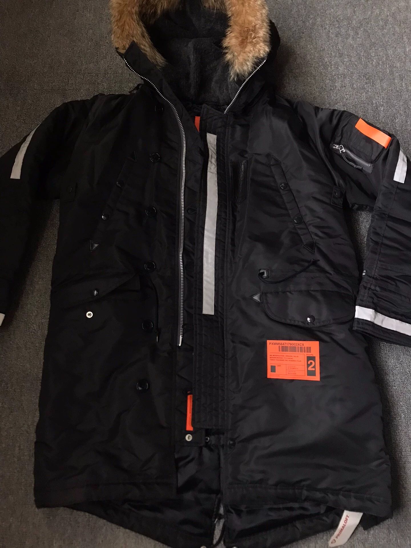 NBDN Nobrandedon NBHD L long hooded quilted P棉 swallowtail reflective Size US L / EU 52-54 / 3 - 3 Thumbnail