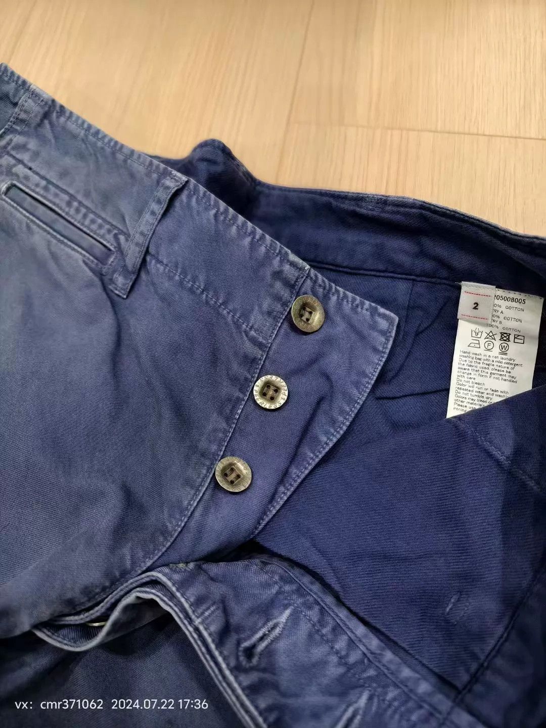 Visvim VISVIM 21 CHINO PANTS blue2 Hand-Painted Distressed DMGD Size US 32 / EU 48 - 5 Thumbnail