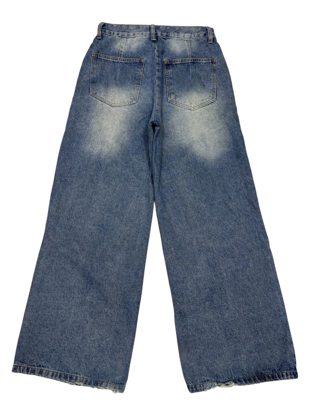 Acne Studios Artisanal Panel Cut Out Wide Leg Baggy Flare Jean Fever2222 Size US 29 - 8 Thumbnail