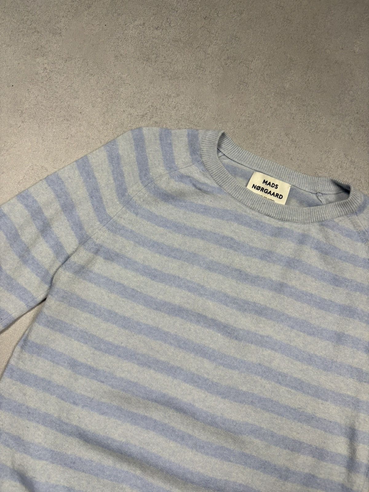Mads Norgaard Mads Norgaard Cosy Recy Stripe Knit Sweater Light Blue S Size S / US 4 / IT 40 - 5 Thumbnail