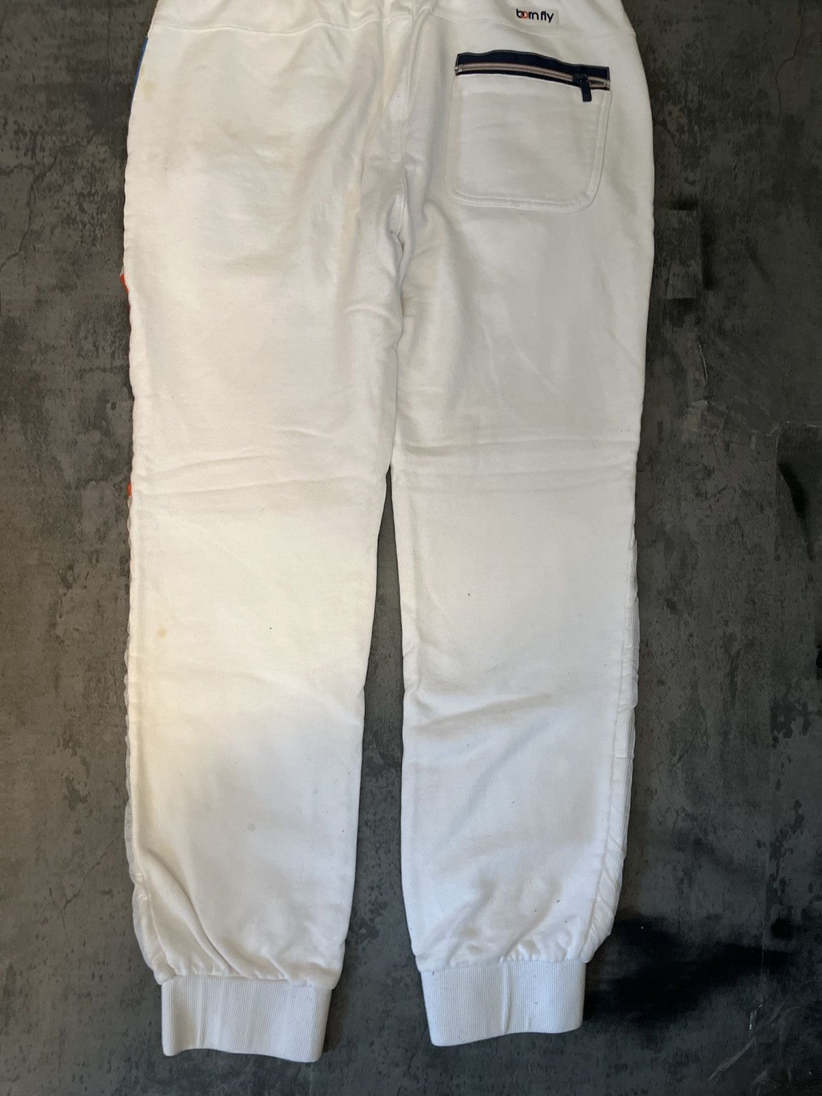 Born Fly Born Fly “Anytown USA” White Track Pants Size US 32 / EU 48 - 2 Thumbnail
