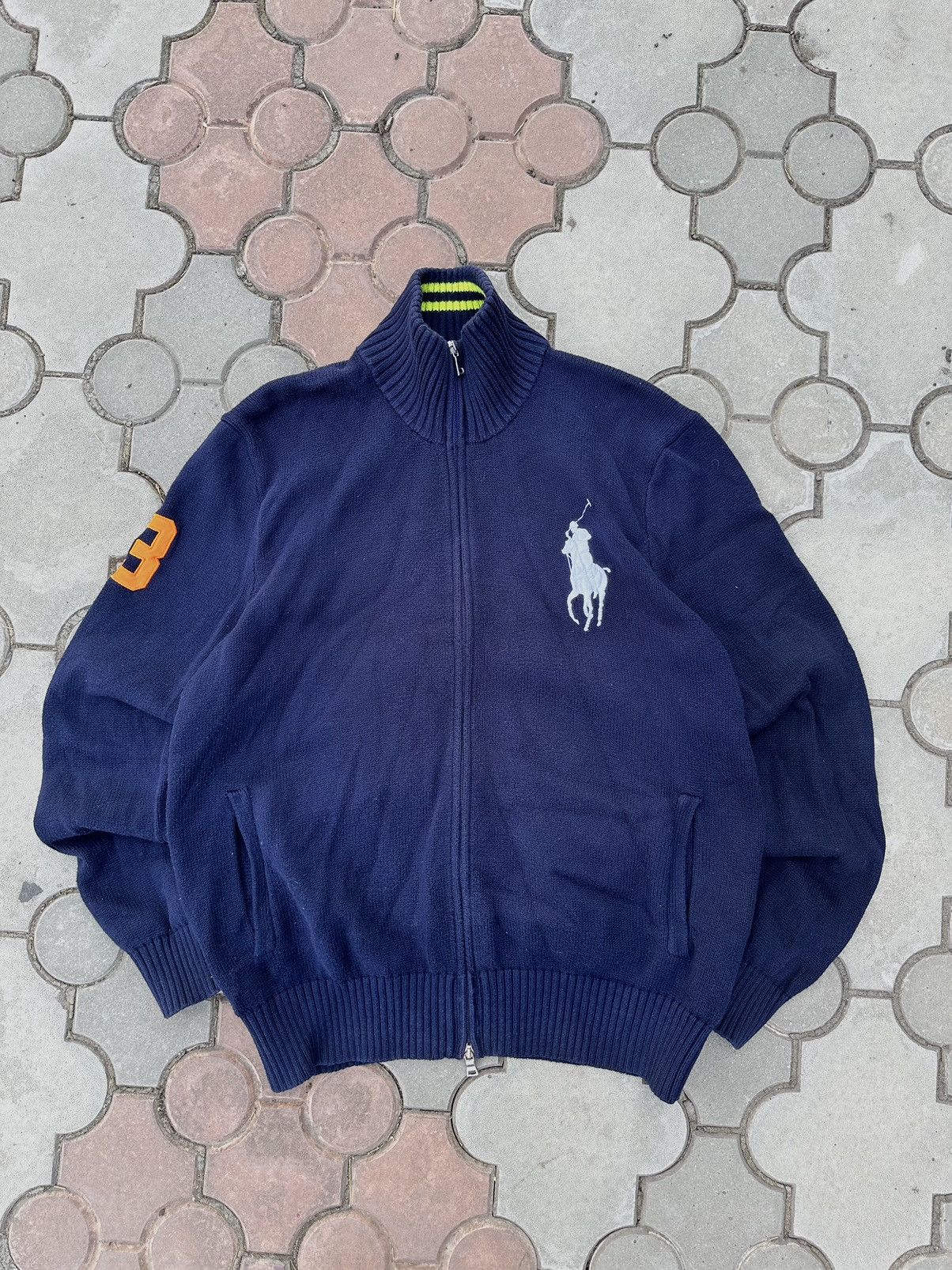 Ralph Lauren Coat RL Ralph Pony Standard Vintage Half Zip Sweater Loose Lazy Style Knitted