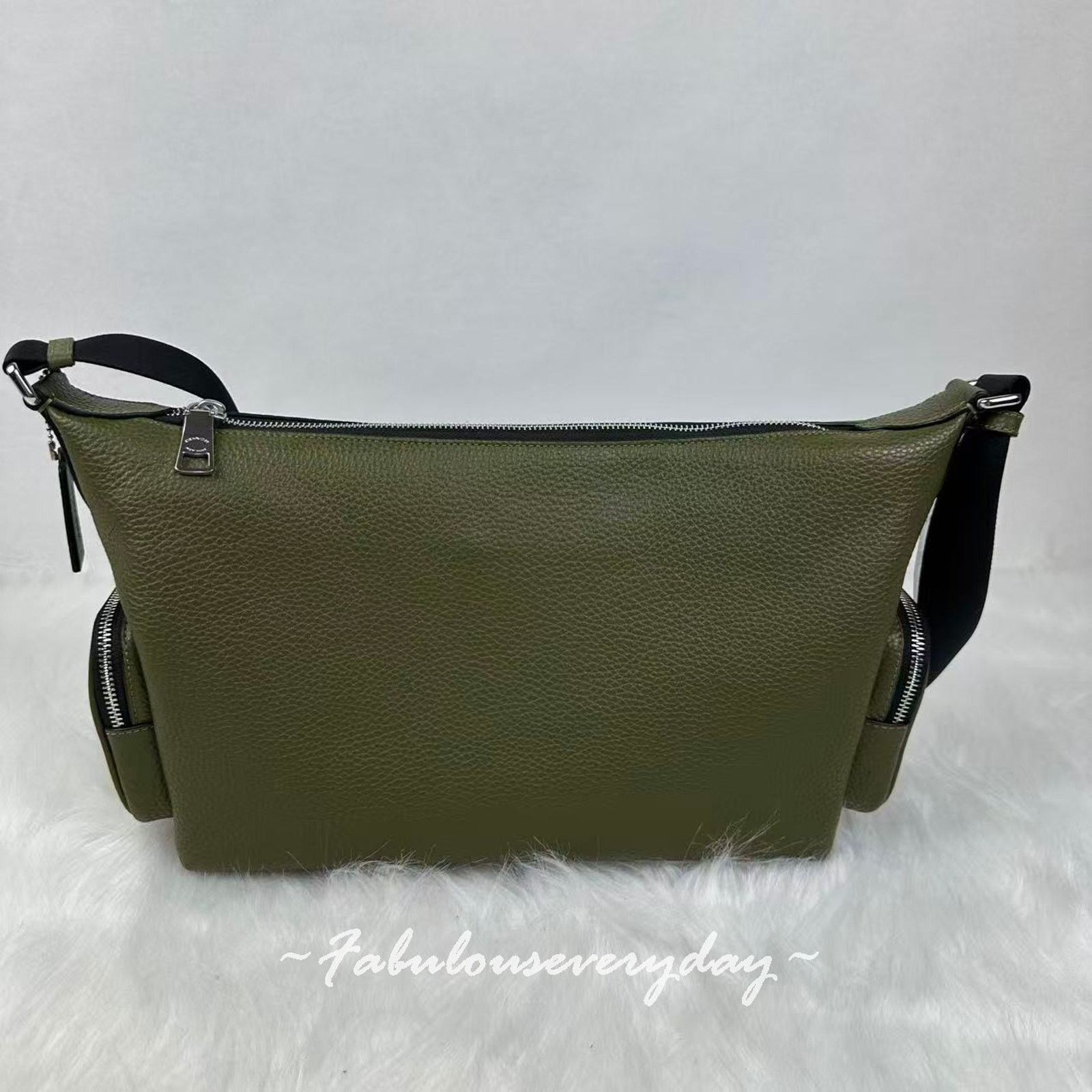 Coach Coach Men's Finn Crossbody Bag Pockets Leather/Olive CCG15 Size ONE SIZE - 2 Thumbnail