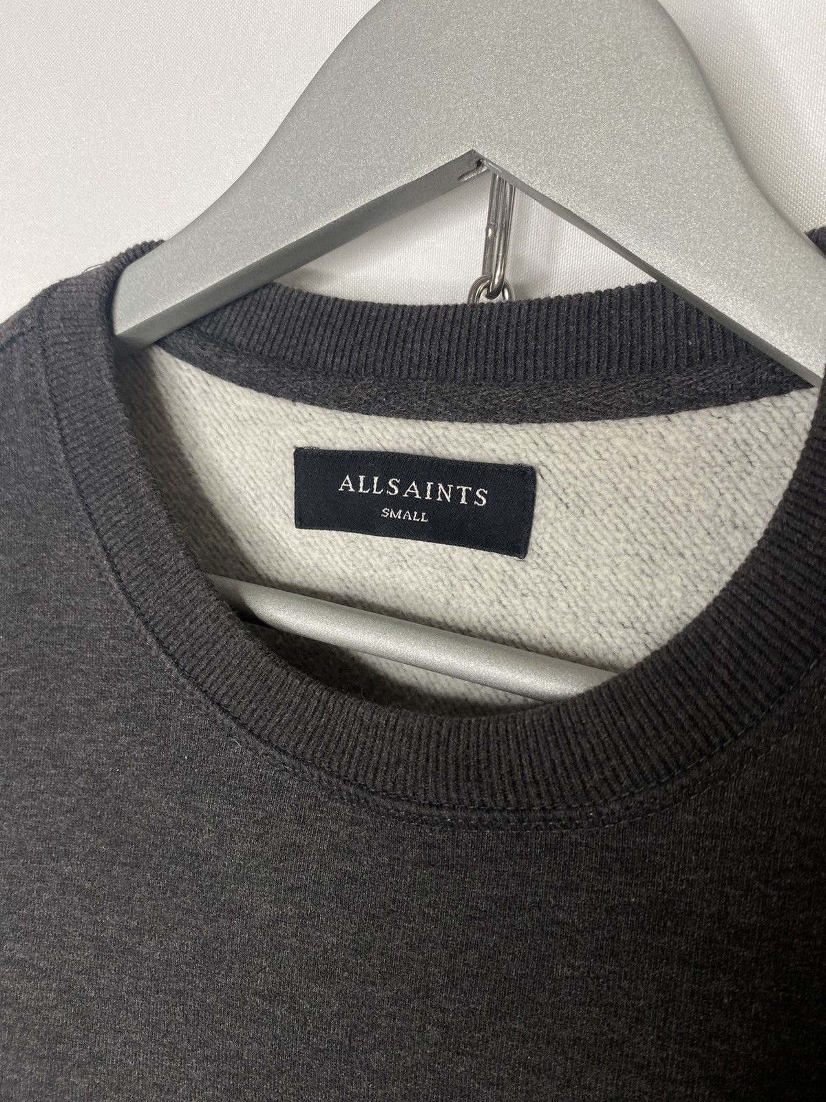Allsaints × Designer × Vintage Allsaints Designer Grey Sweatshirt Pullover Based Small Logo Size US S / EU 44-46 / 1 - 6 Thumbnail