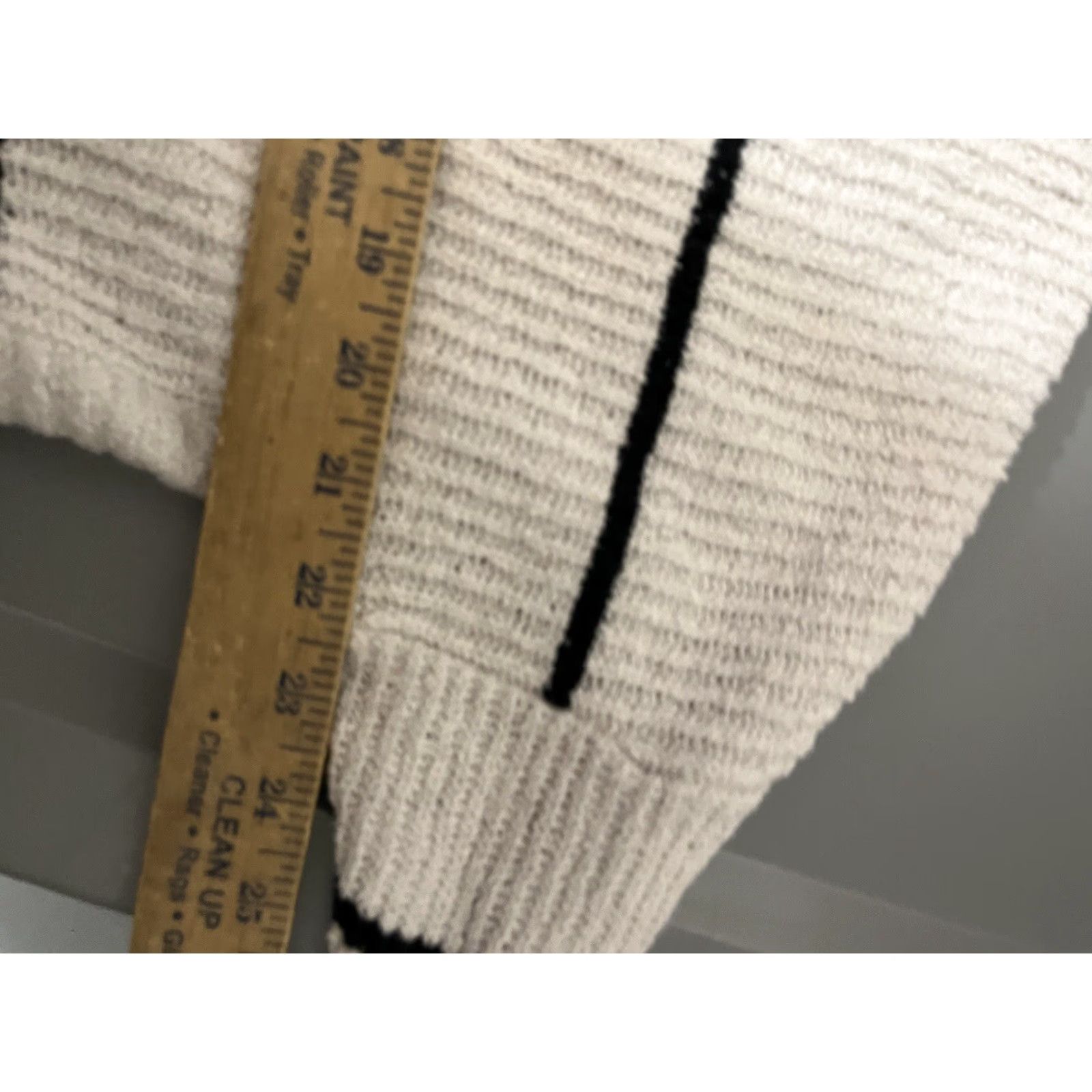 Express Express Womens Medium White Striped3/4 Sleeve Sweater Top Solid Dolman Knit Pullover Round Neck Casual Modern Cozy Size M / US 6-8 / IT 42-44 - 4 Thumbnail
