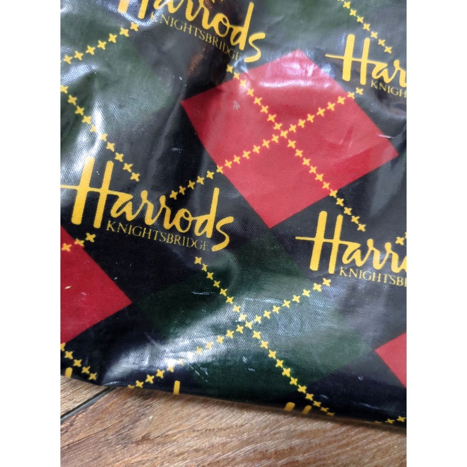 Harrods Harrods Knightsbridge PVC Argyle Logo Tote Bag Medium UK Women Size ONE SIZE - 4 Thumbnail
