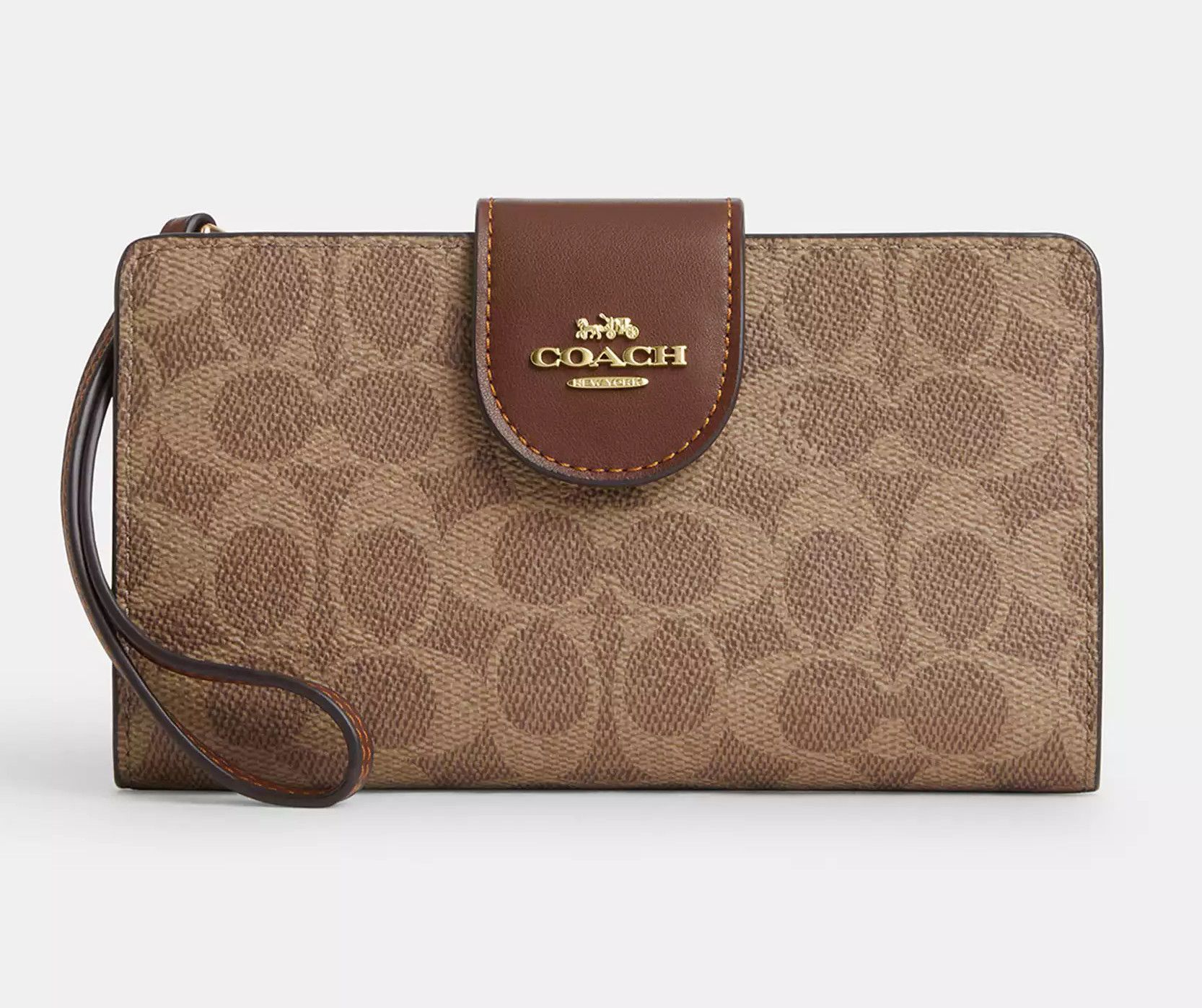 Coach Phone Wallet In Signature Canvas CW780 Size ONE SIZE - 5 Thumbnail