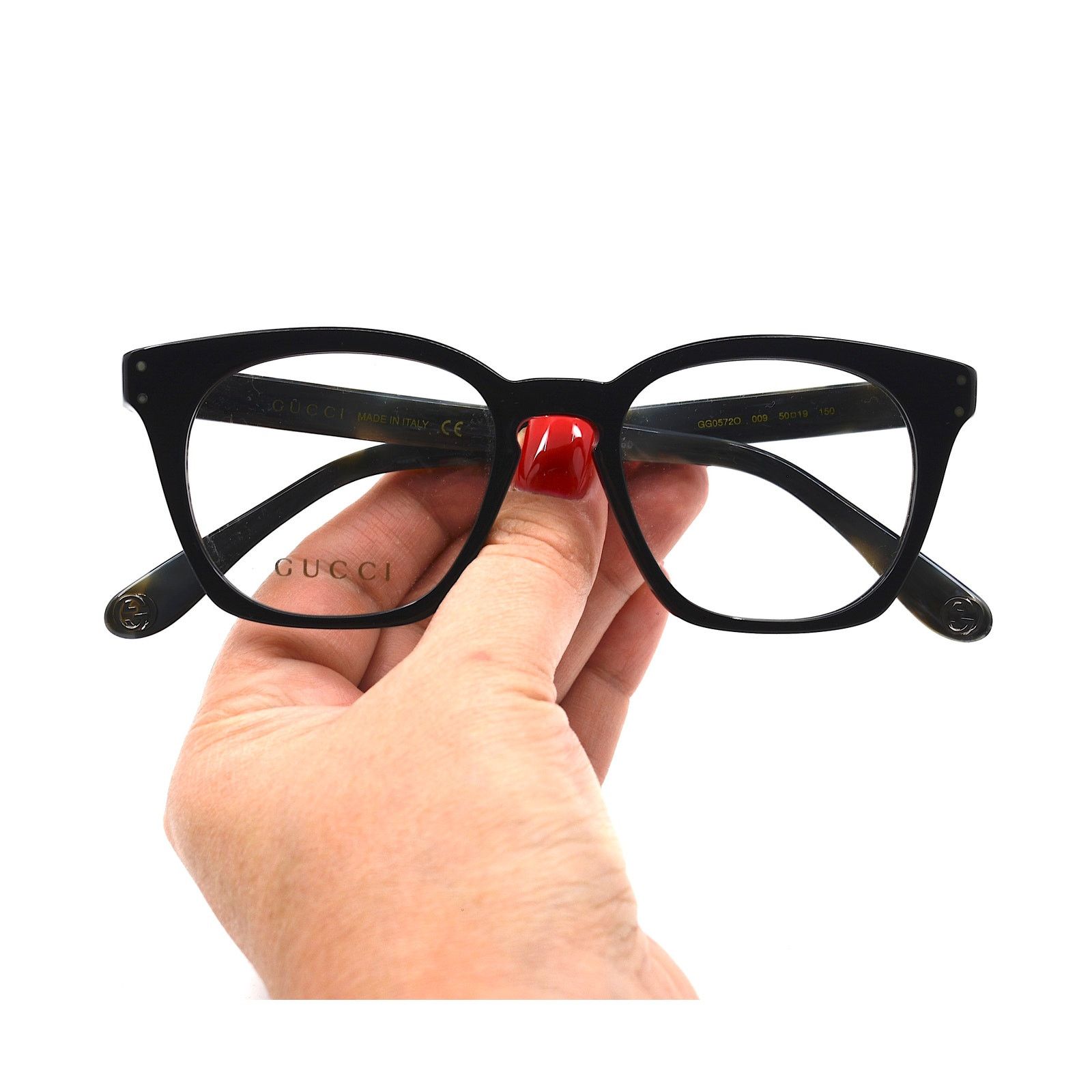 Gucci NEW GUCCI GG0572O 009 BLACK GREY AUTHENTIC EYEGLASSES FRAME Size ONE SIZE - 11 Thumbnail