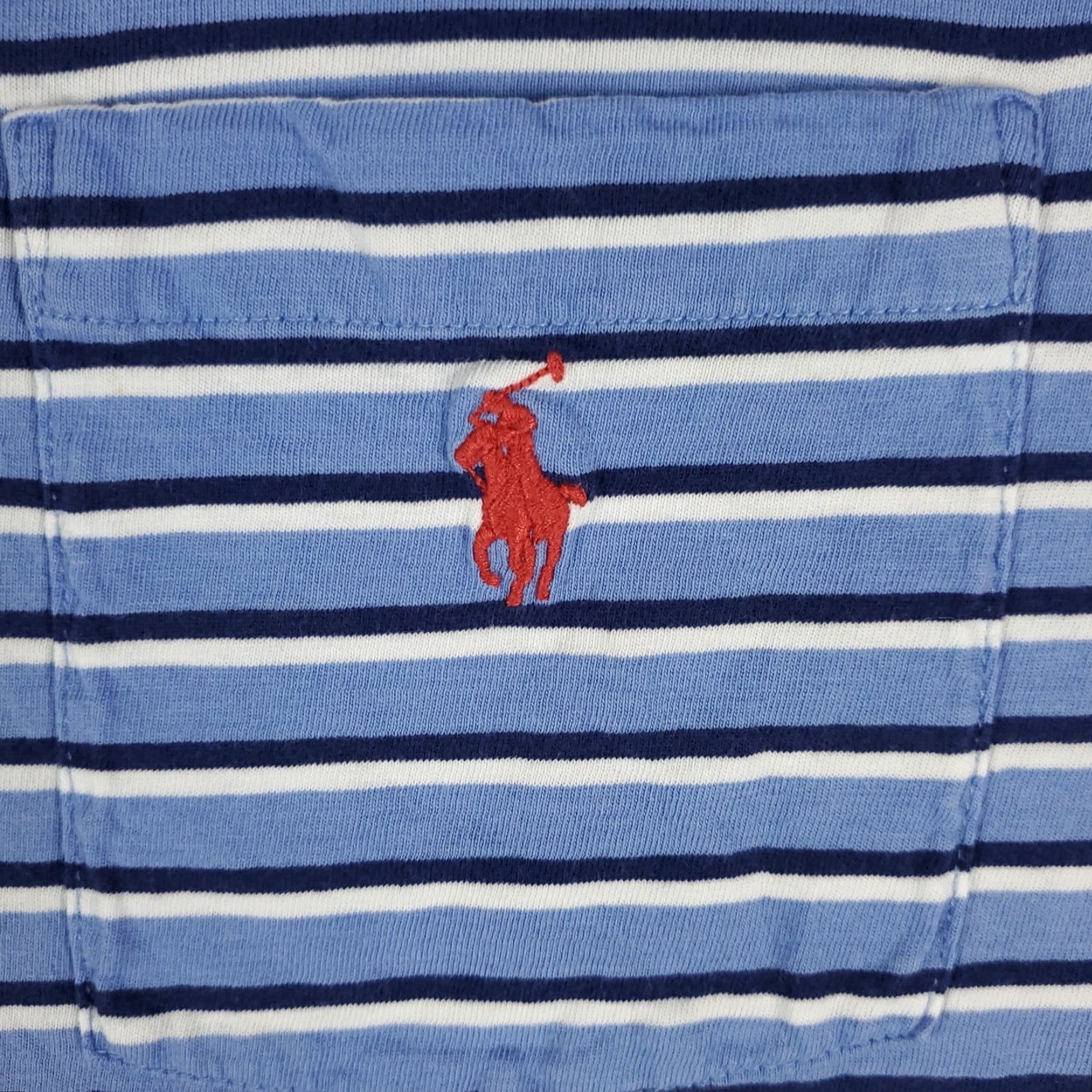 Ralph Lauren Ralph Lauren Polo Shirt Blue Striped XL Short Sleeve Mens Casual Activewear Size US XL / EU 56 / 4 - 2 Thumbnail