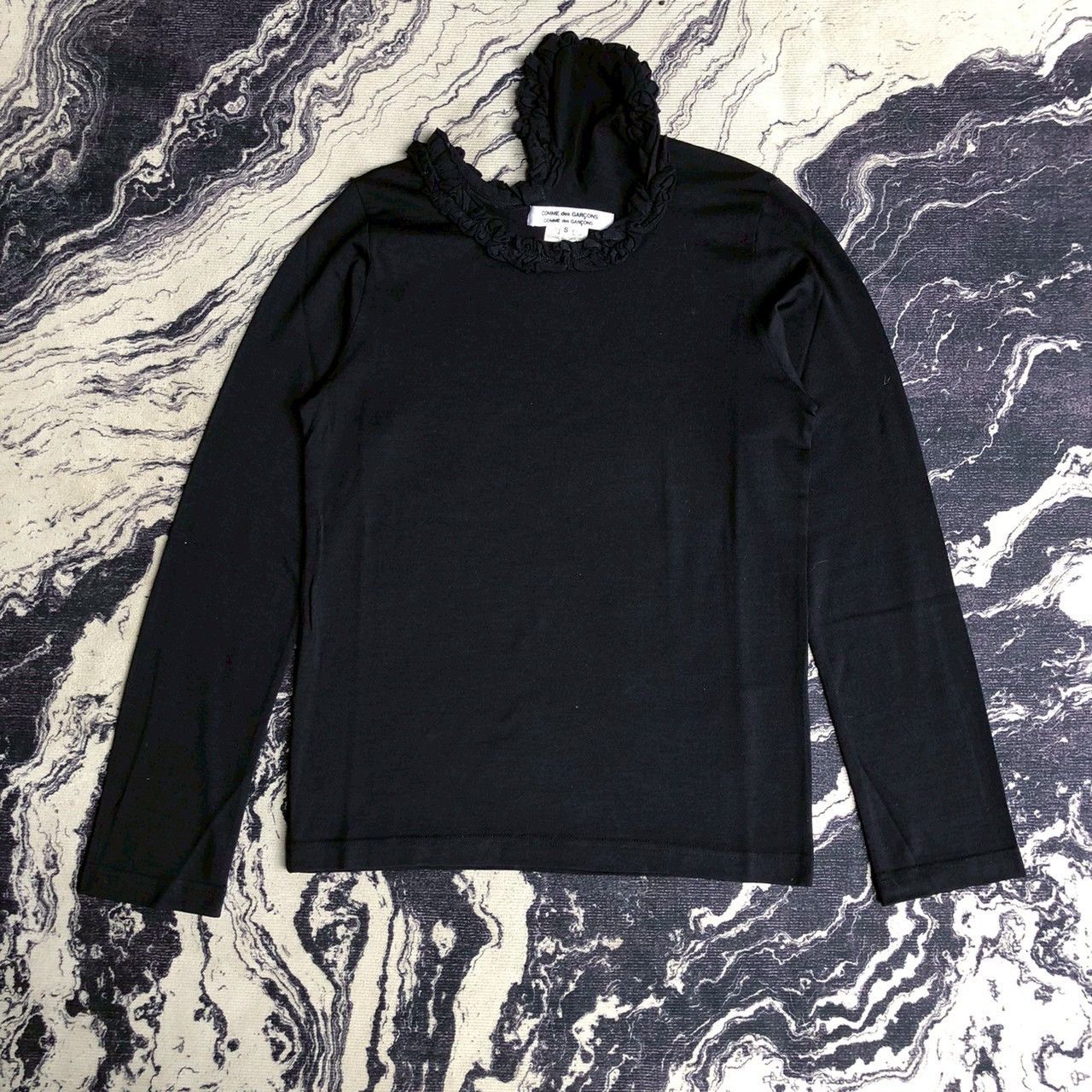 Comme des Garcons Comme des Garcons Frill Neck Wool Top Black Size S / US 4 / IT 40 - 1 Thumbnail